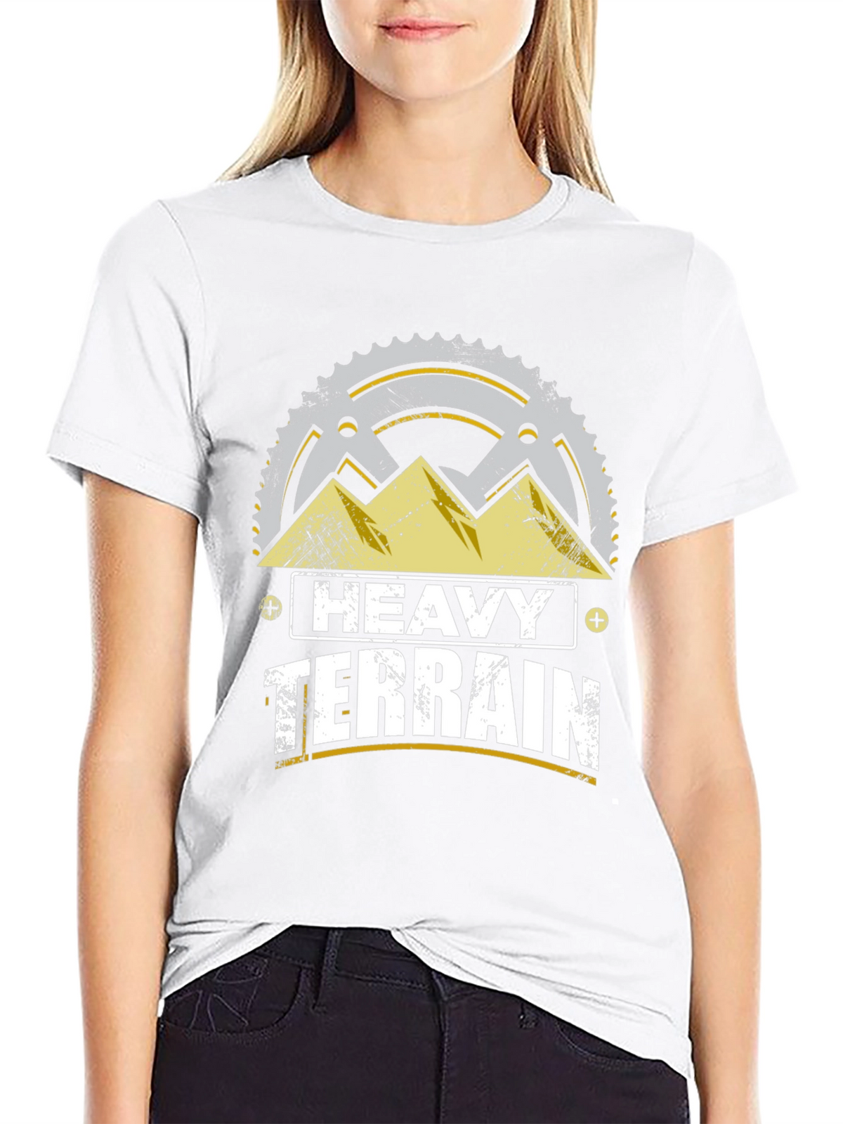 Heavy Terrain Mountain Bike T-Shirt - Black