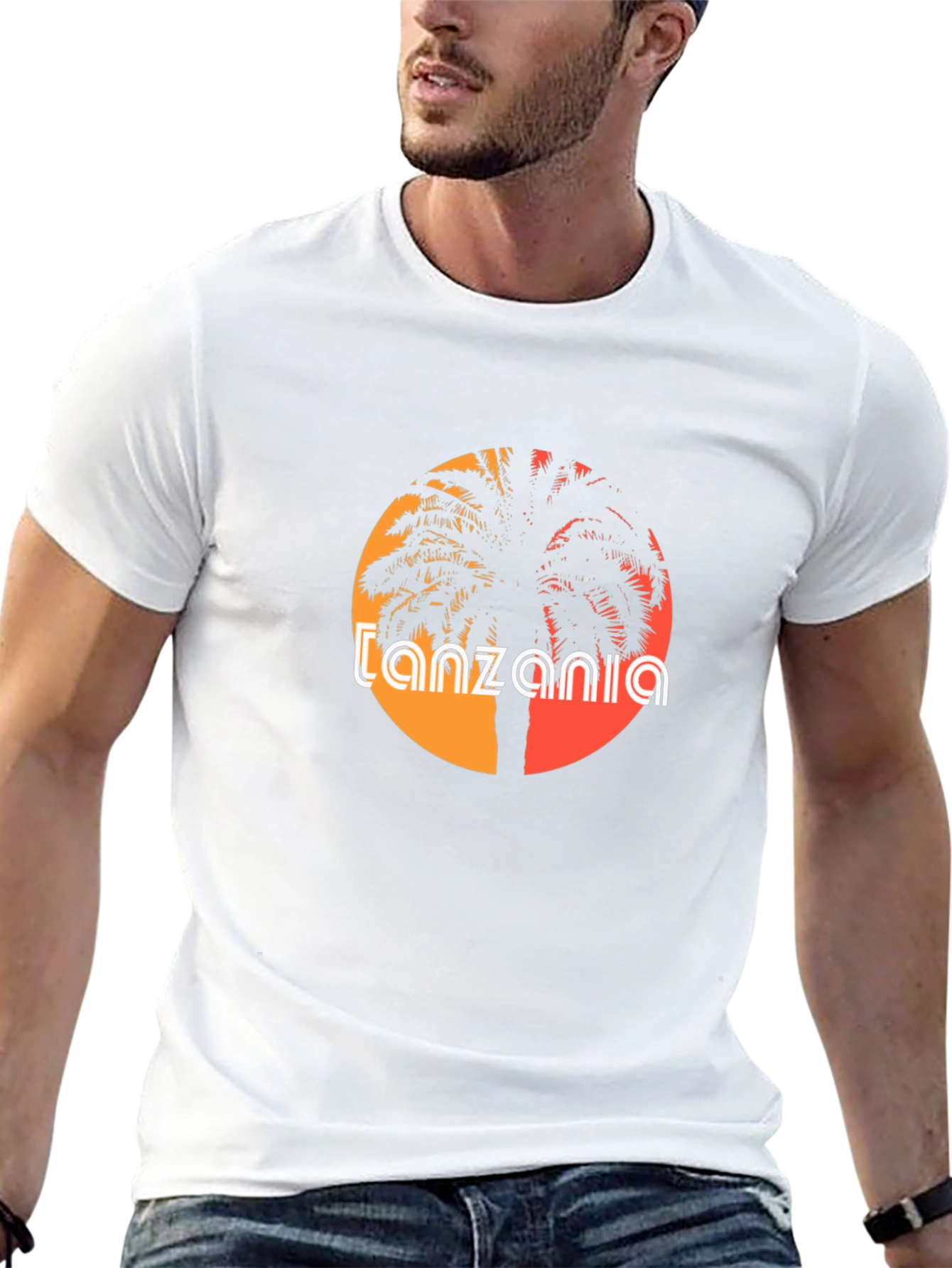 Tanzania Palm Graphic T-Shirt - Island Style