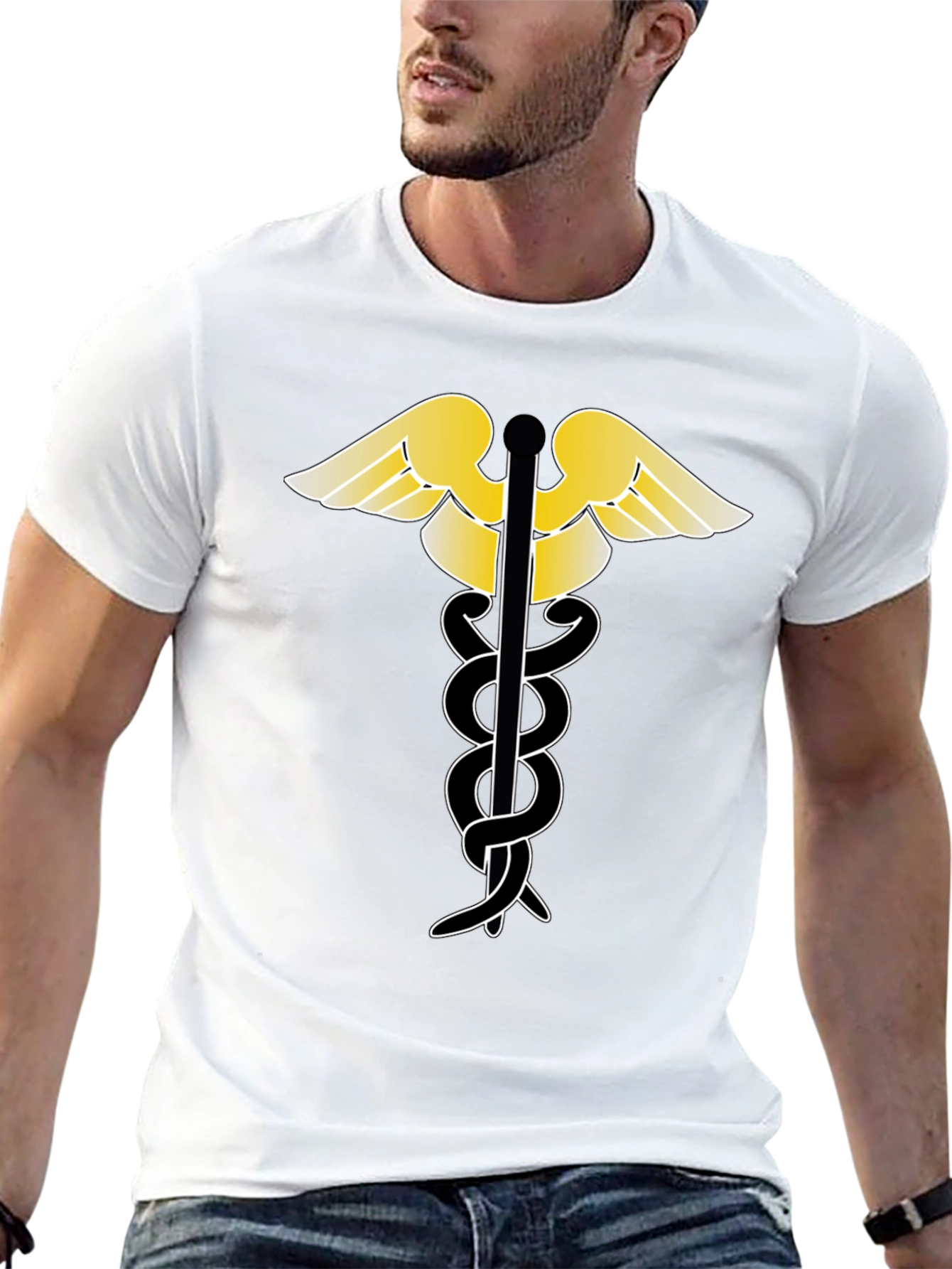 Caduceus Symbol Black T-Shirt