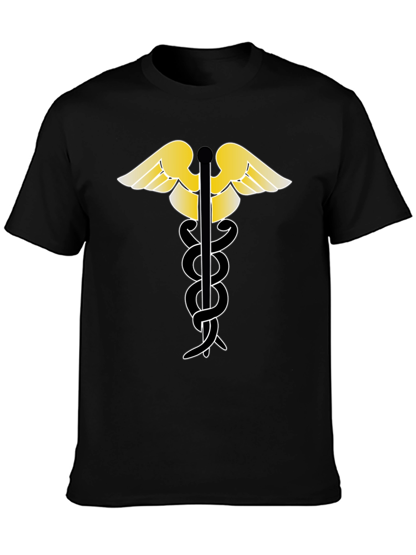 Caduceus Symbol Black T-Shirt