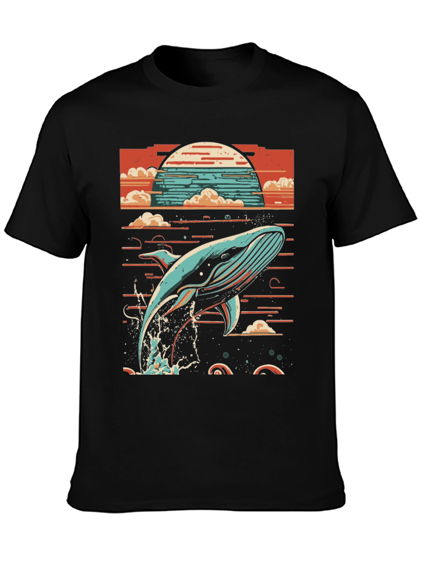 Whale Sunset Graphic Tee - Ocean Lovers T-Shirt