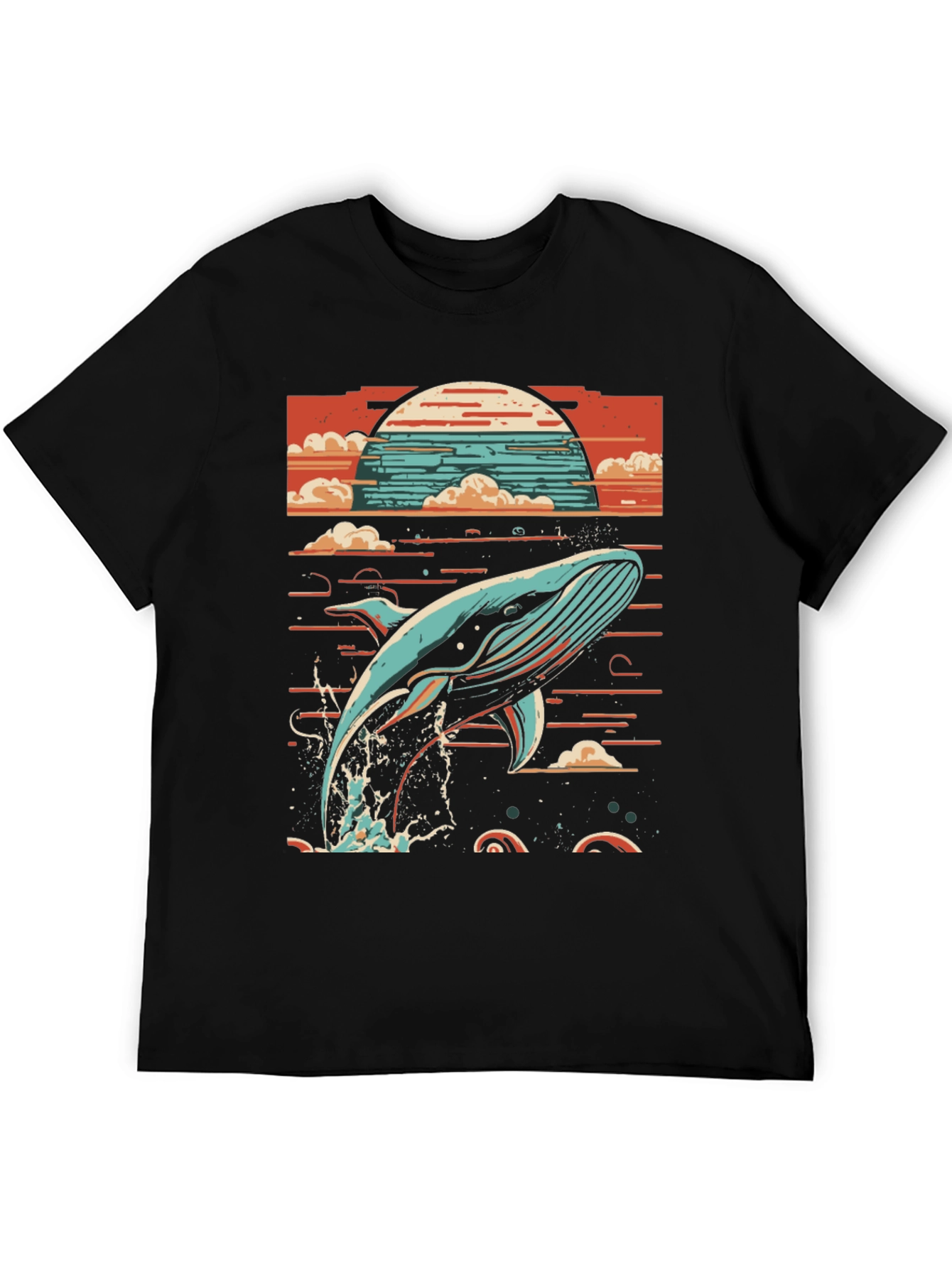 Whale Sunset Graphic Tee - Ocean Lovers T-Shirt