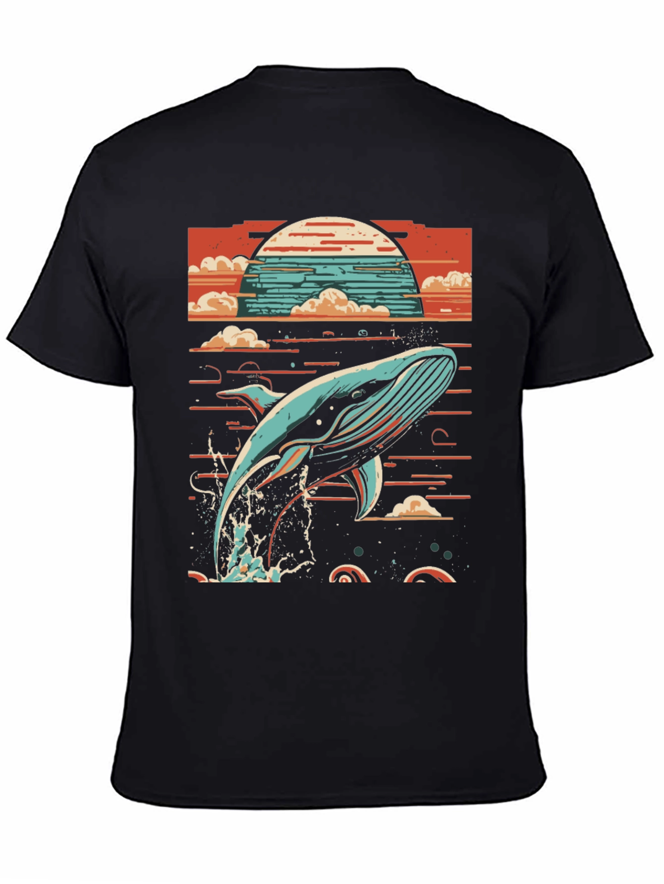 Whale Sunset Graphic Tee - Ocean Lovers T-Shirt