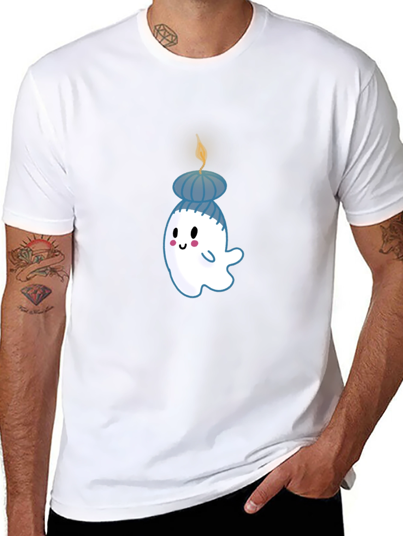 Ghost Candle T-Shirt - Cute & Unique