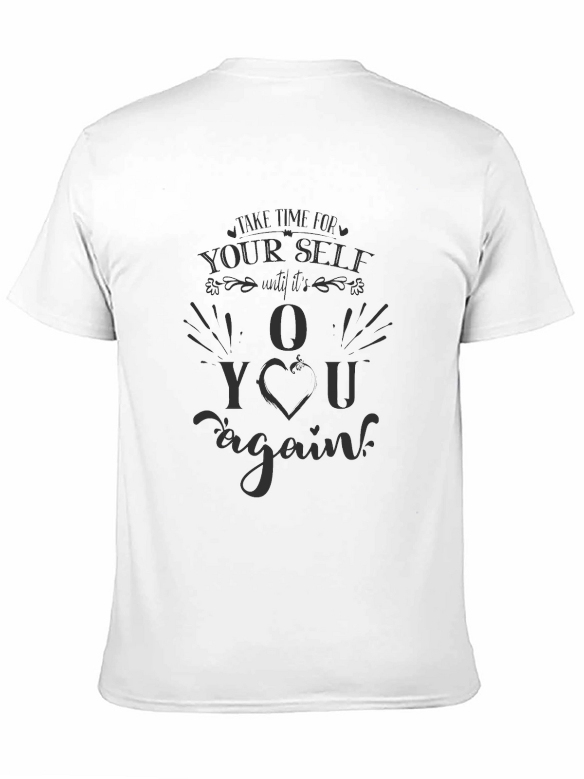 Self-Care Black Cotton T-Shirt
