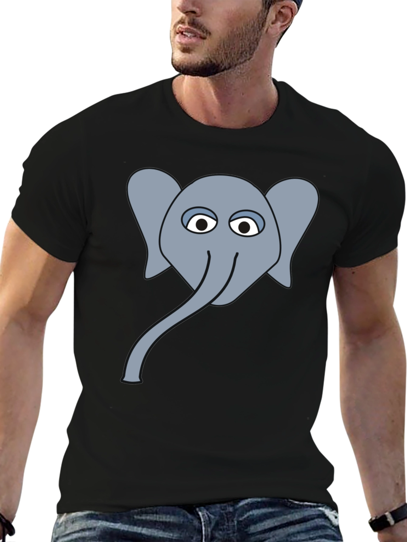 Elephant Graphic Tee - Mens Black T-Shirt