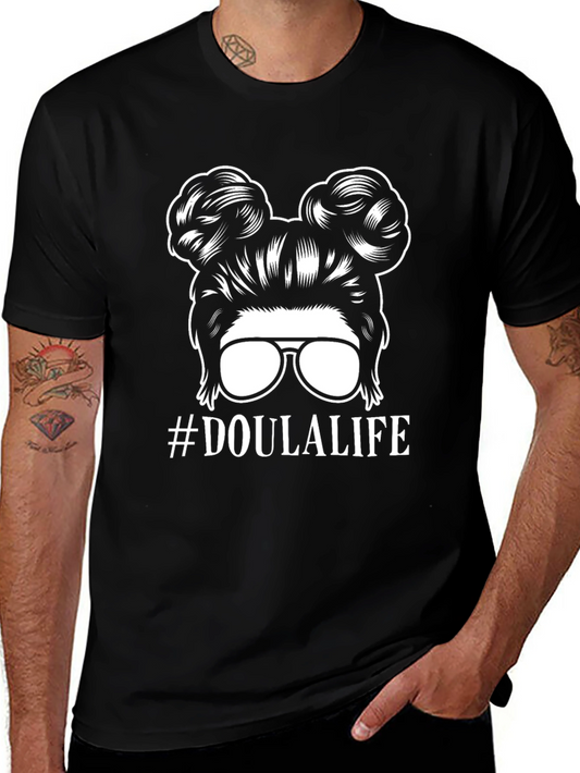 #DoulaLife Messy Bun T-Shirt - Cute & Comfy