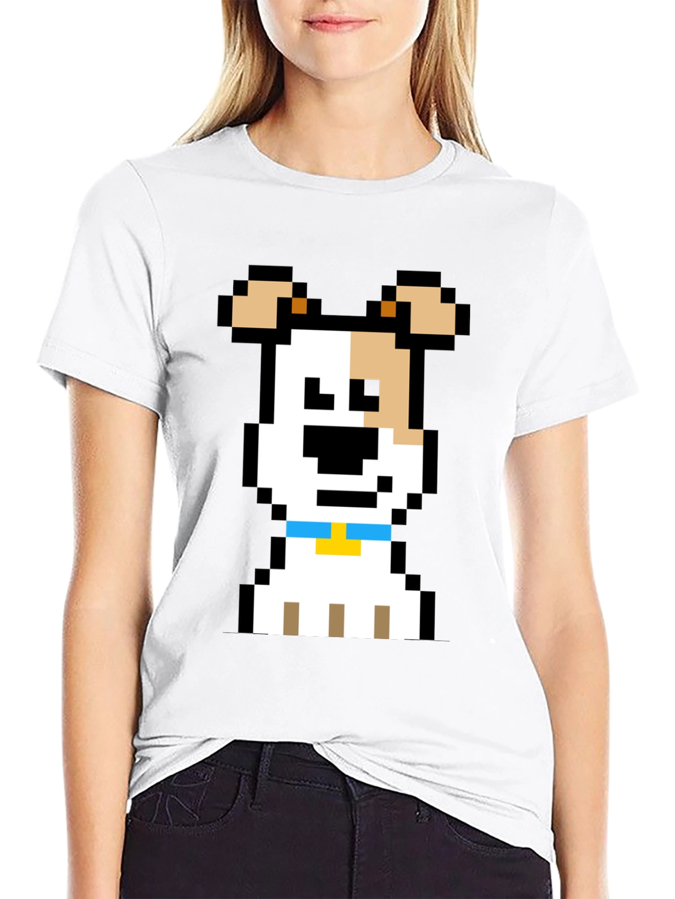 Pixel Dog Graphic Tee - Black T-Shirt
