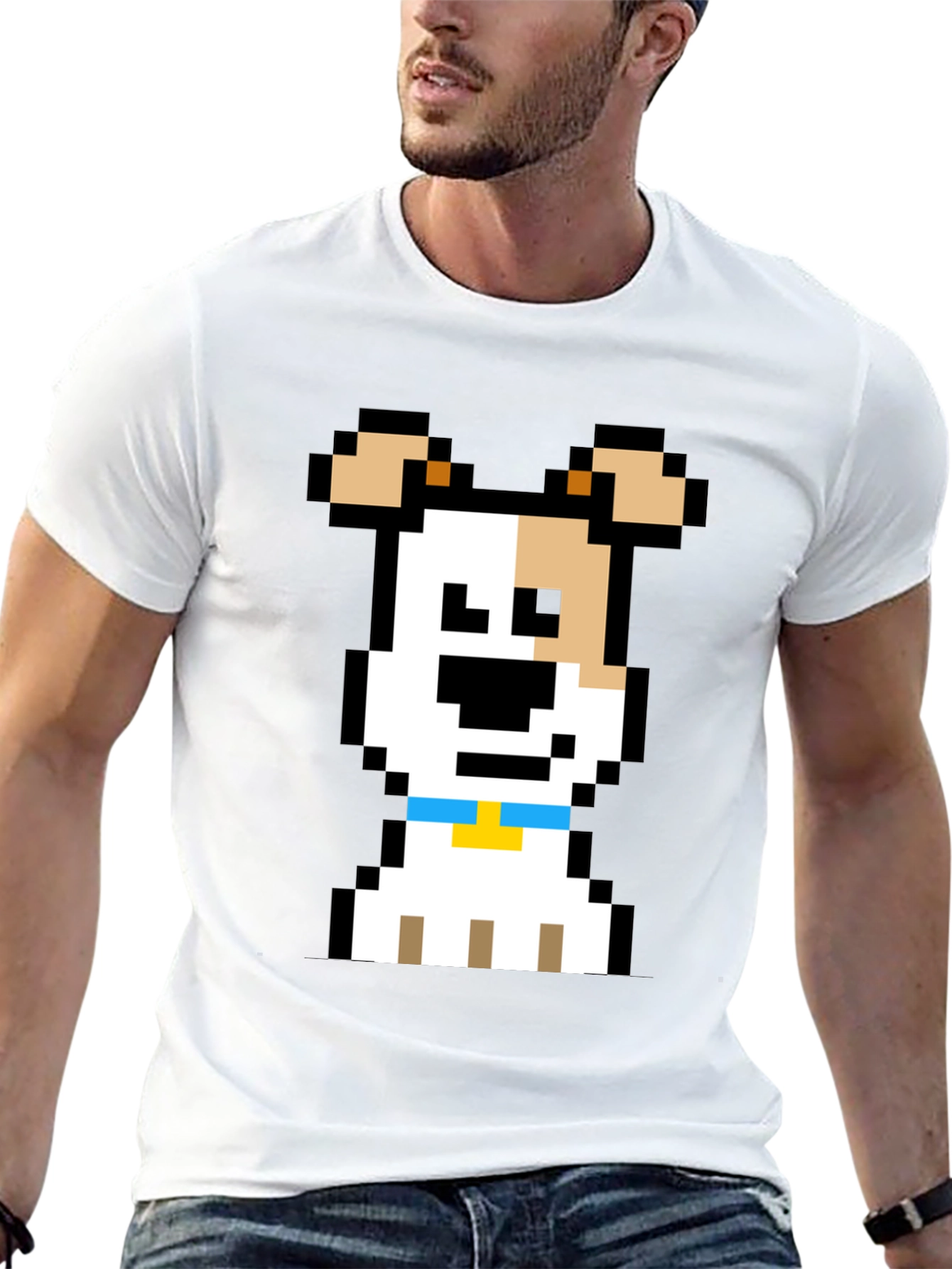 Pixel Dog Graphic Tee - Black T-Shirt