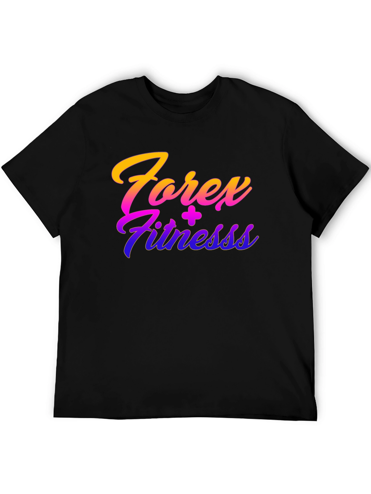 Forex Fitness Black Graphic T-Shirt