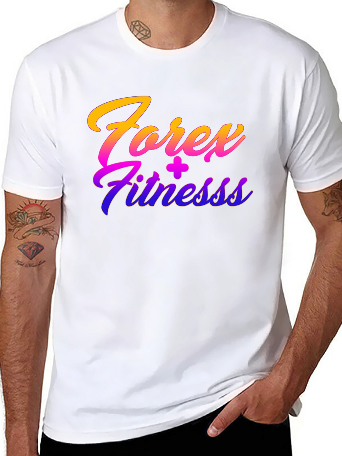 Forex Fitness Black Graphic T-Shirt