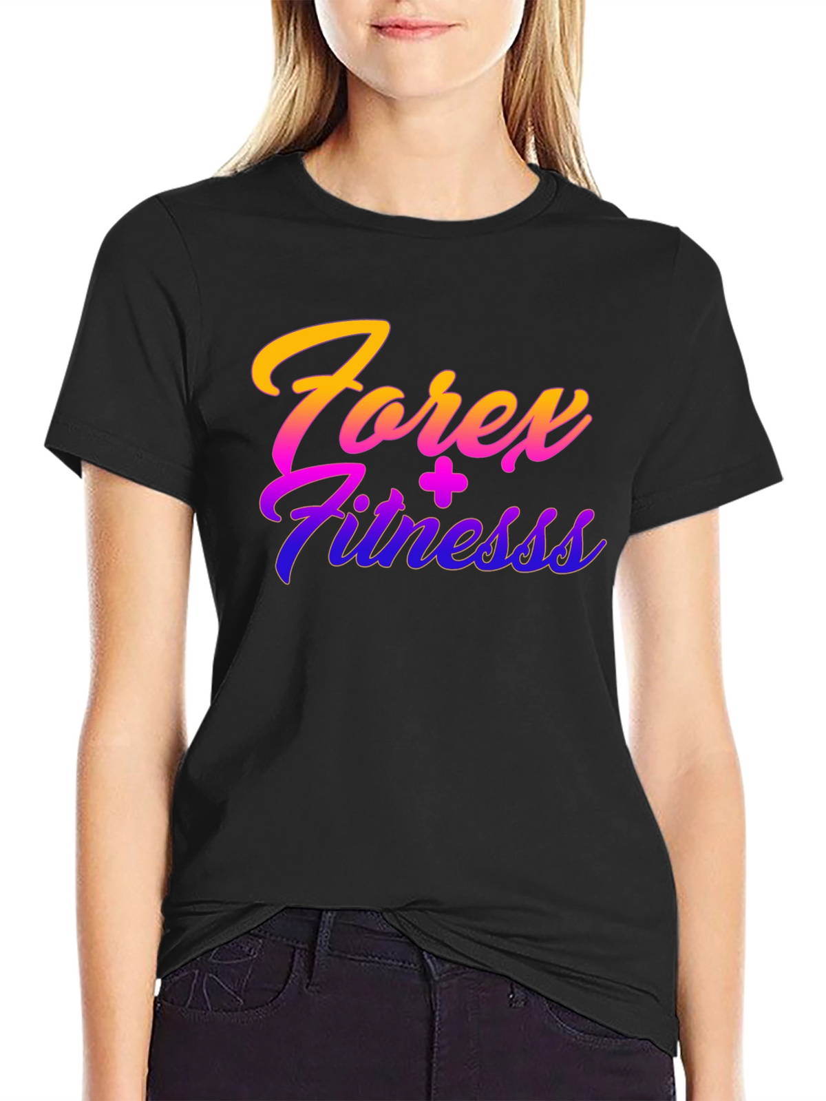 Forex Fitness Black Graphic T-Shirt