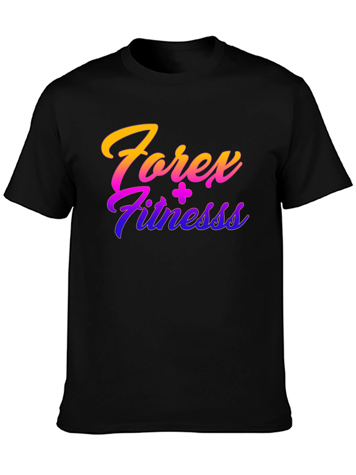 Forex Fitness Black Graphic T-Shirt