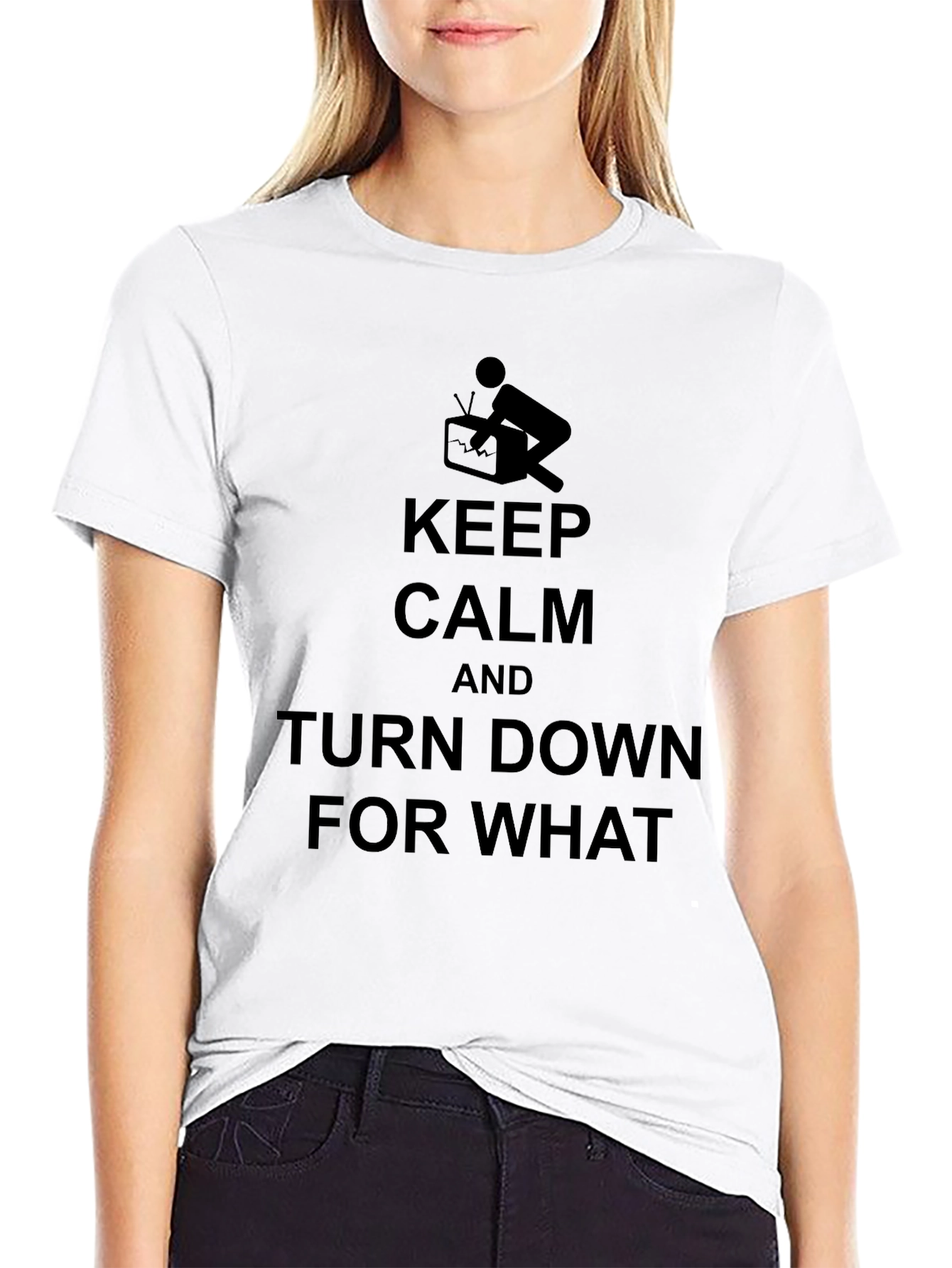 Keep Calm Turn Down T-Shirt - Funny Graphic Tee