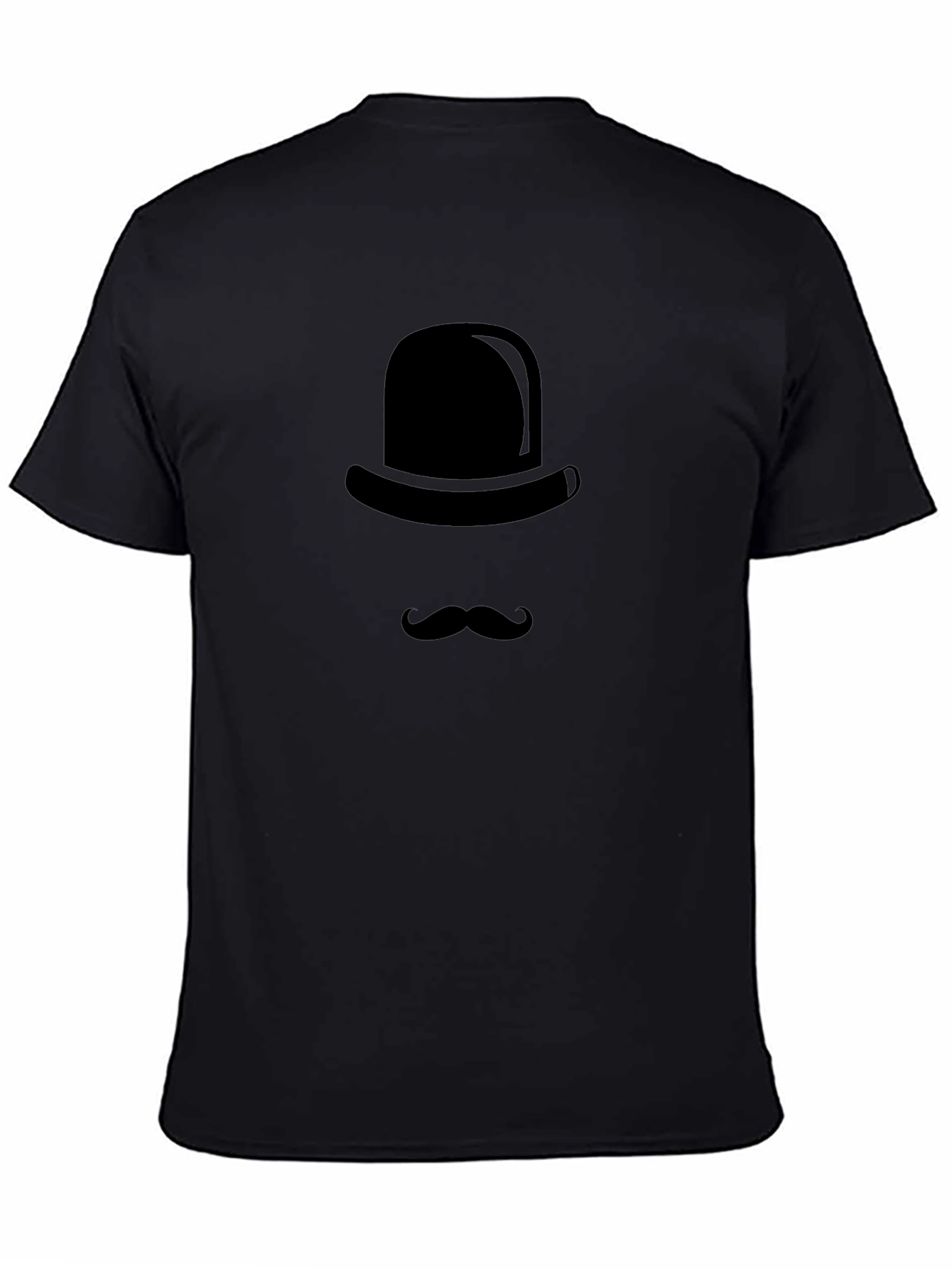 Stylish Gentleman T-Shirt - Hat and Mustache Design
