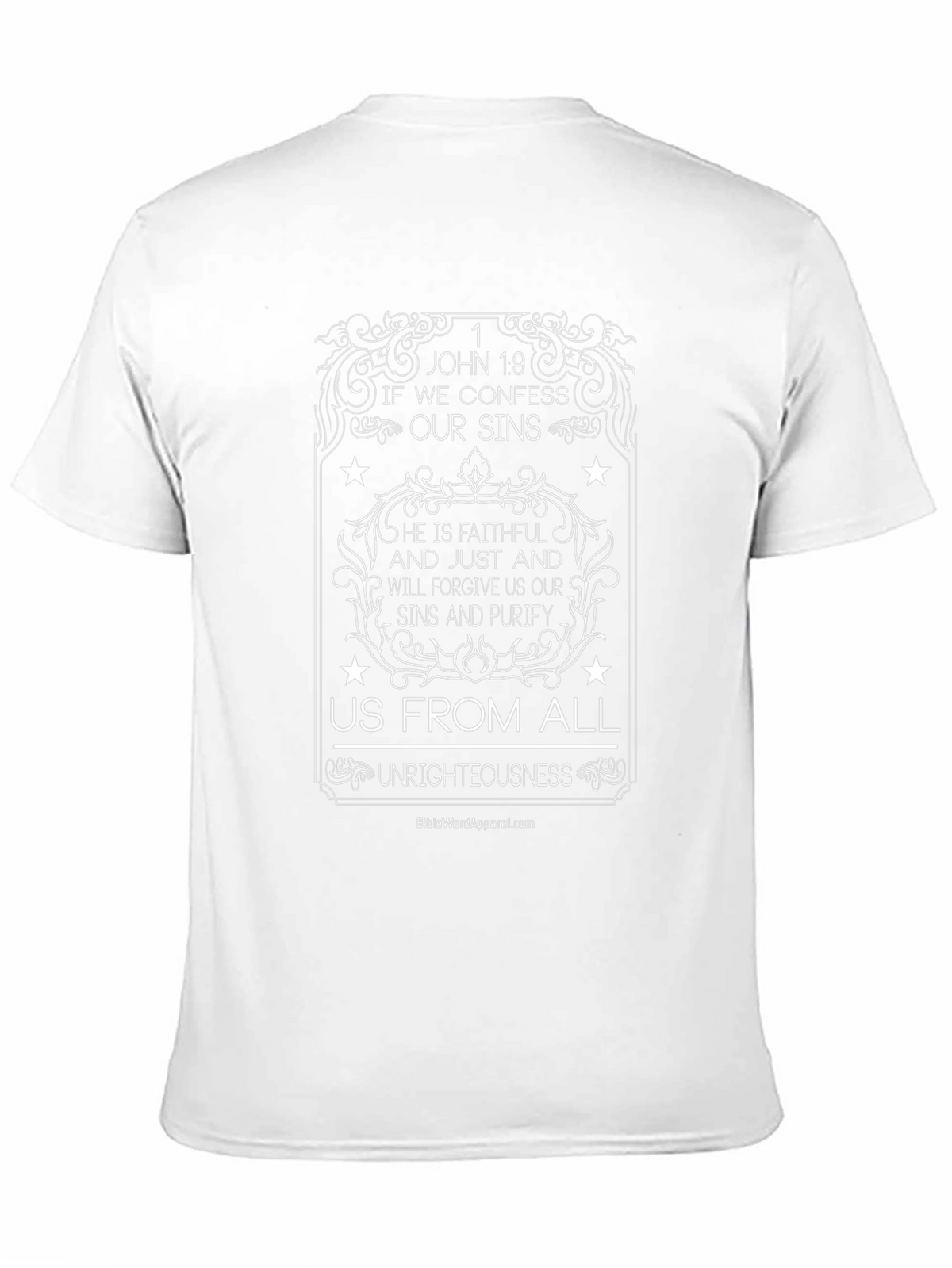 Faith-Based Black T-Shirt - 1 John 1:9
