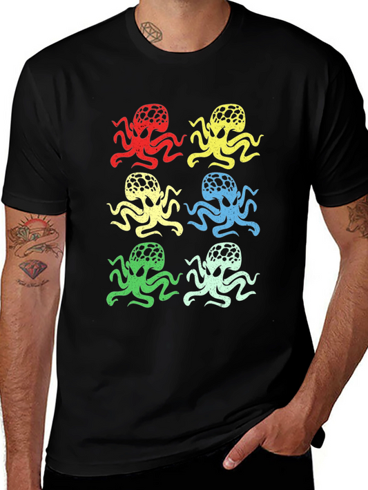 Colorful Octopus Graphic Tee - Funky Design!