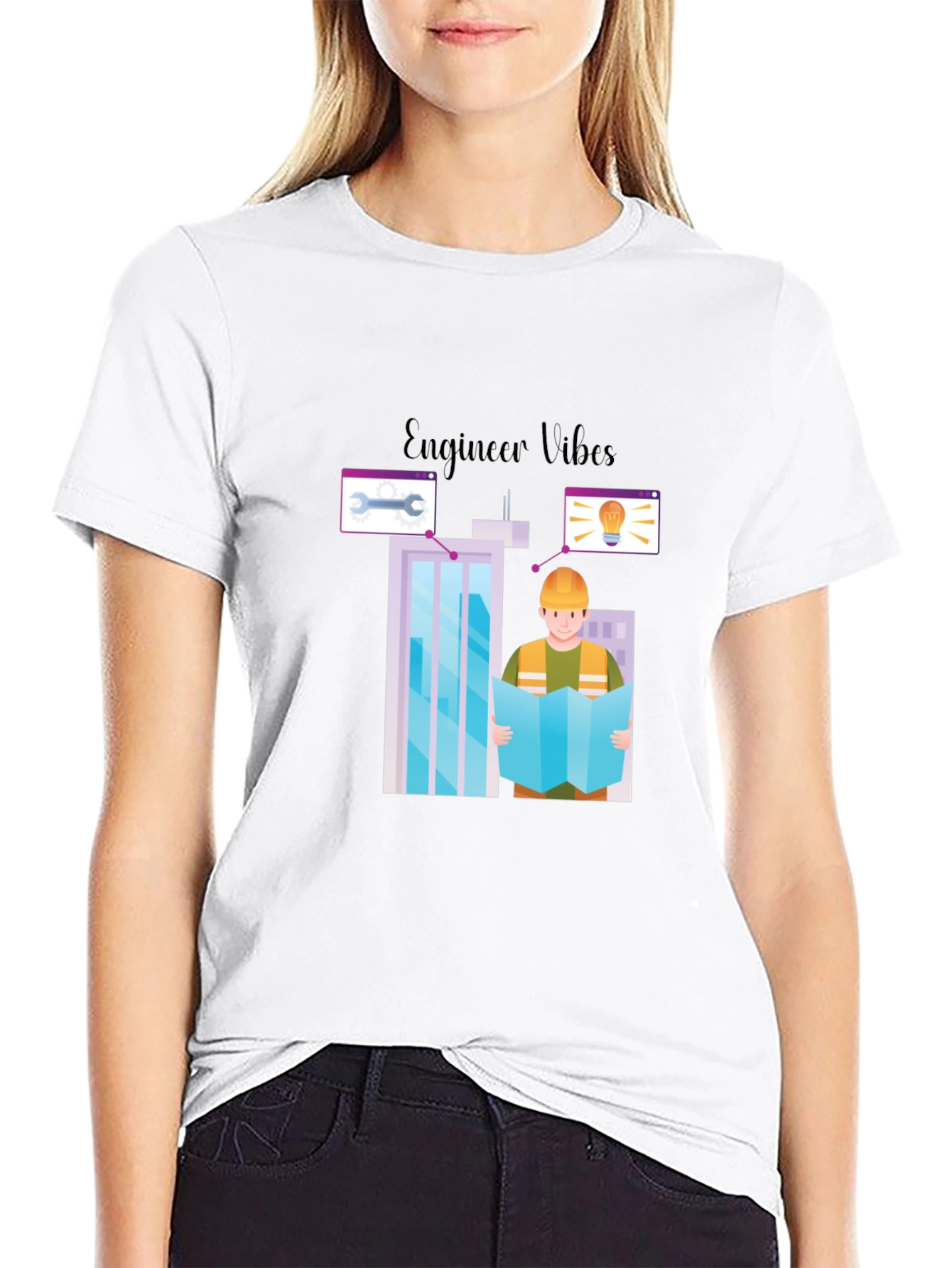 Engineer Vibes Graphic T-Shirt - Architect Building Design