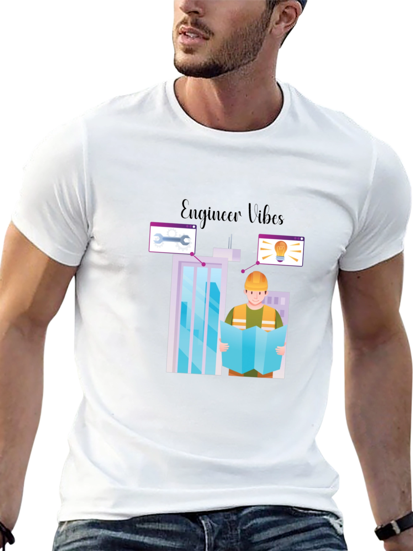 Engineer Vibes Graphic T-Shirt - Architect Building Design