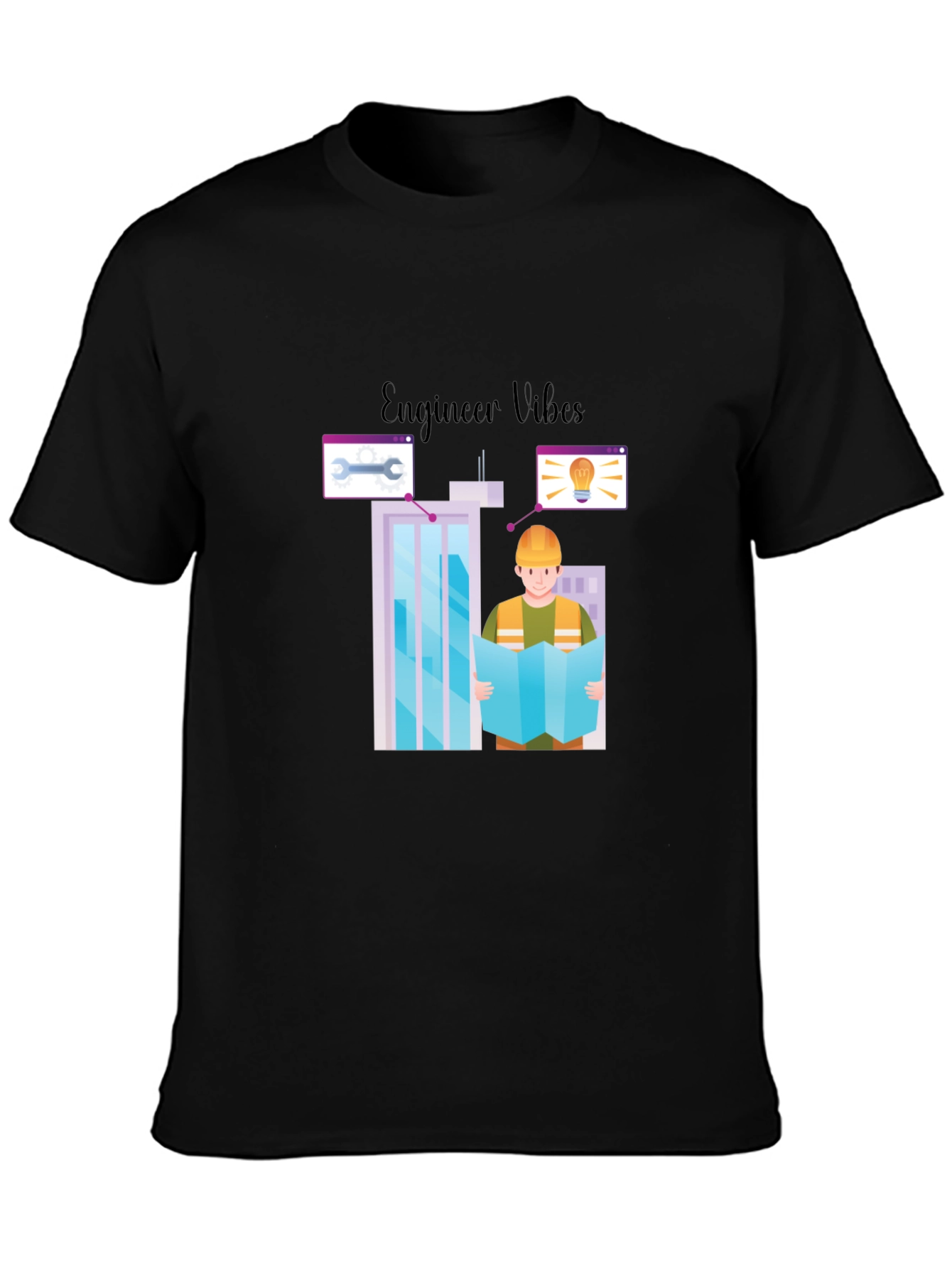 Engineer Vibes Graphic T-Shirt - Architect Building Design