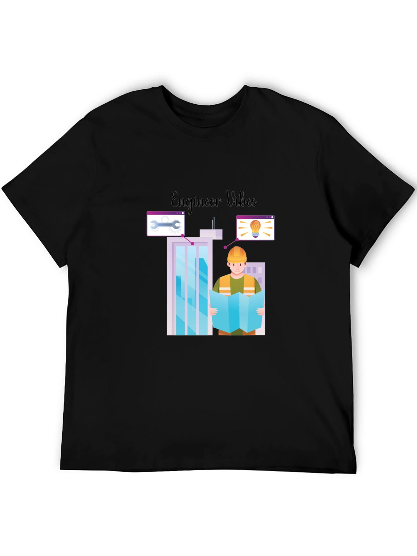 Engineer Vibes Graphic T-Shirt - Architect Building Design