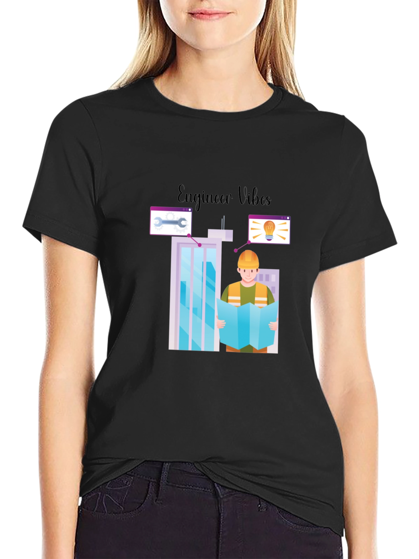 Engineer Vibes Graphic T-Shirt - Architect Building Design