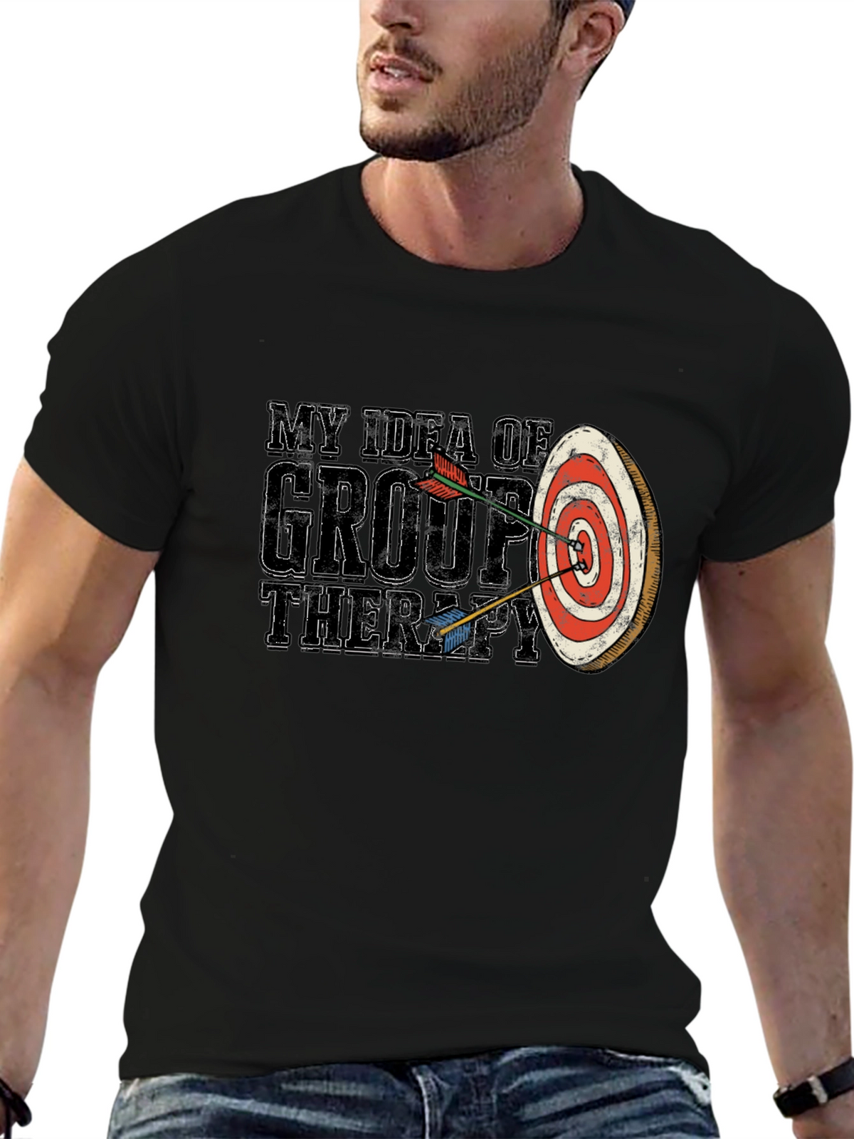 My Idea of Group Therapy T-Shirt Funny Archery