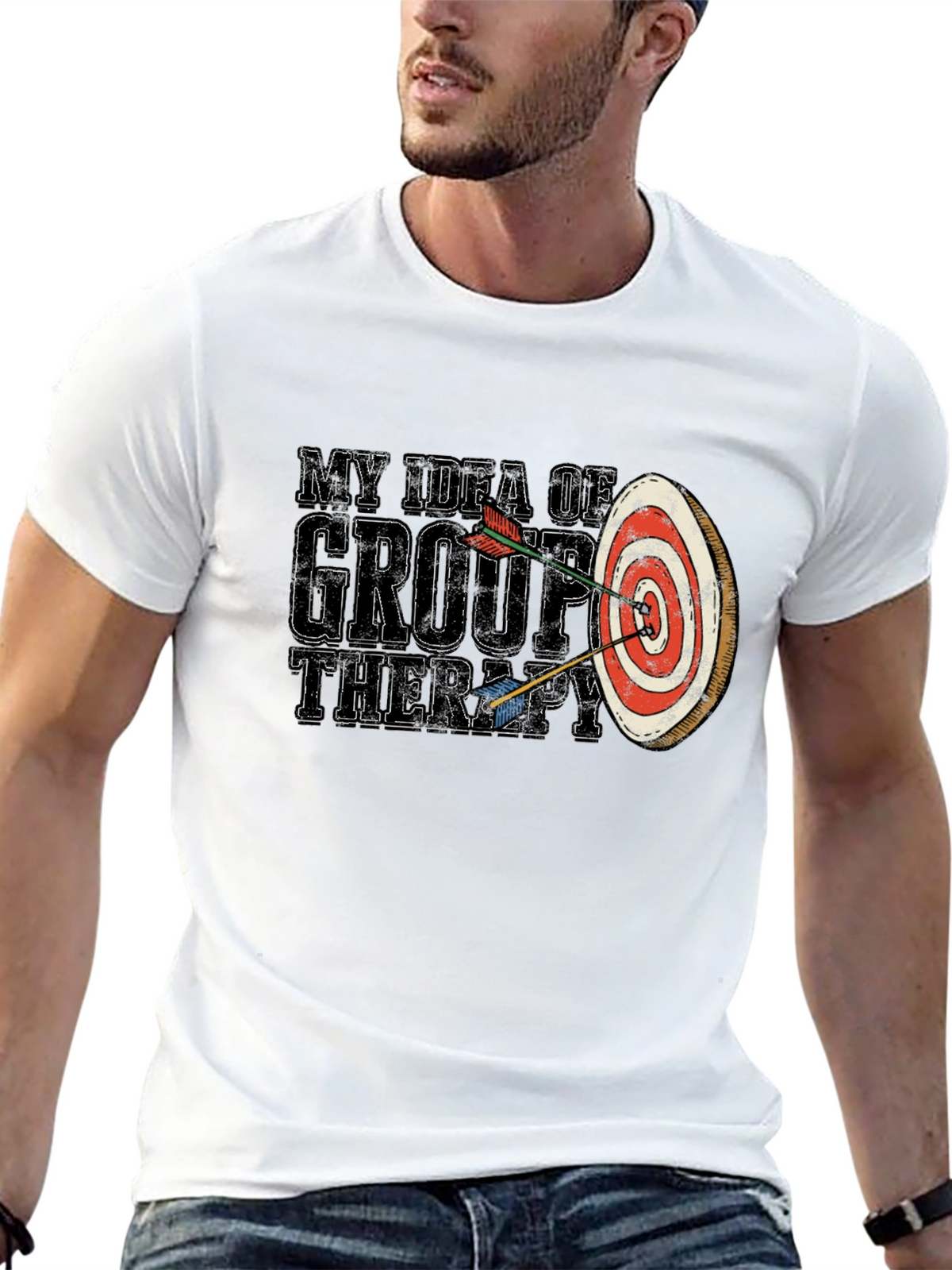 My Idea of Group Therapy T-Shirt Funny Archery