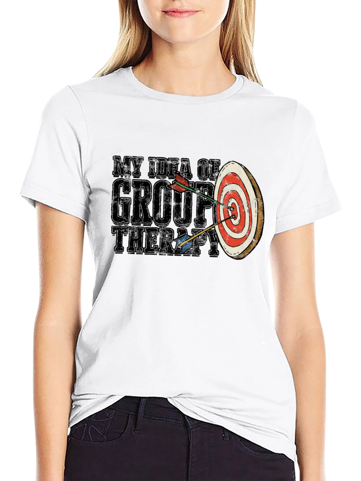 My Idea of Group Therapy T-Shirt Funny Archery