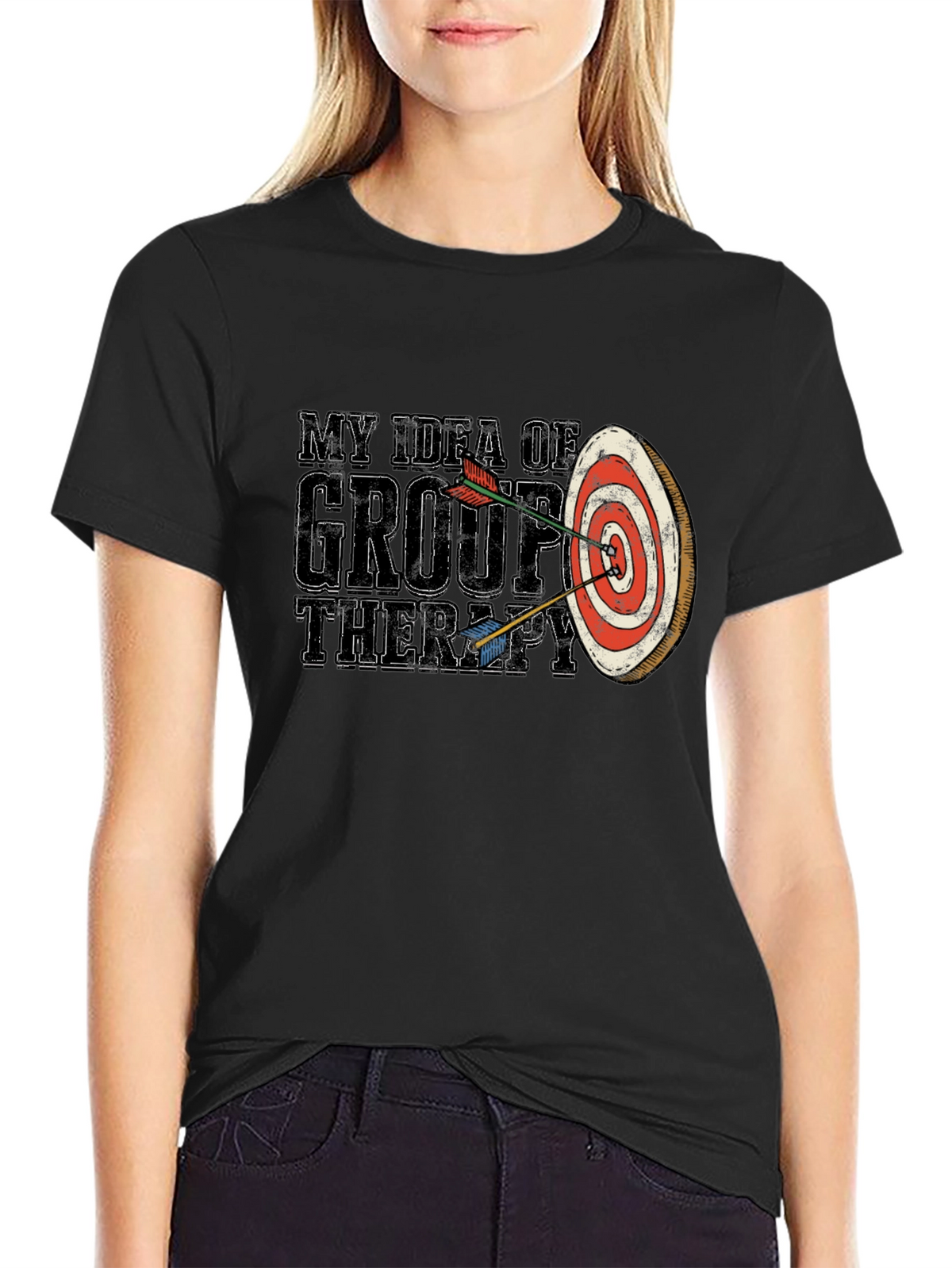My Idea of Group Therapy T-Shirt Funny Archery