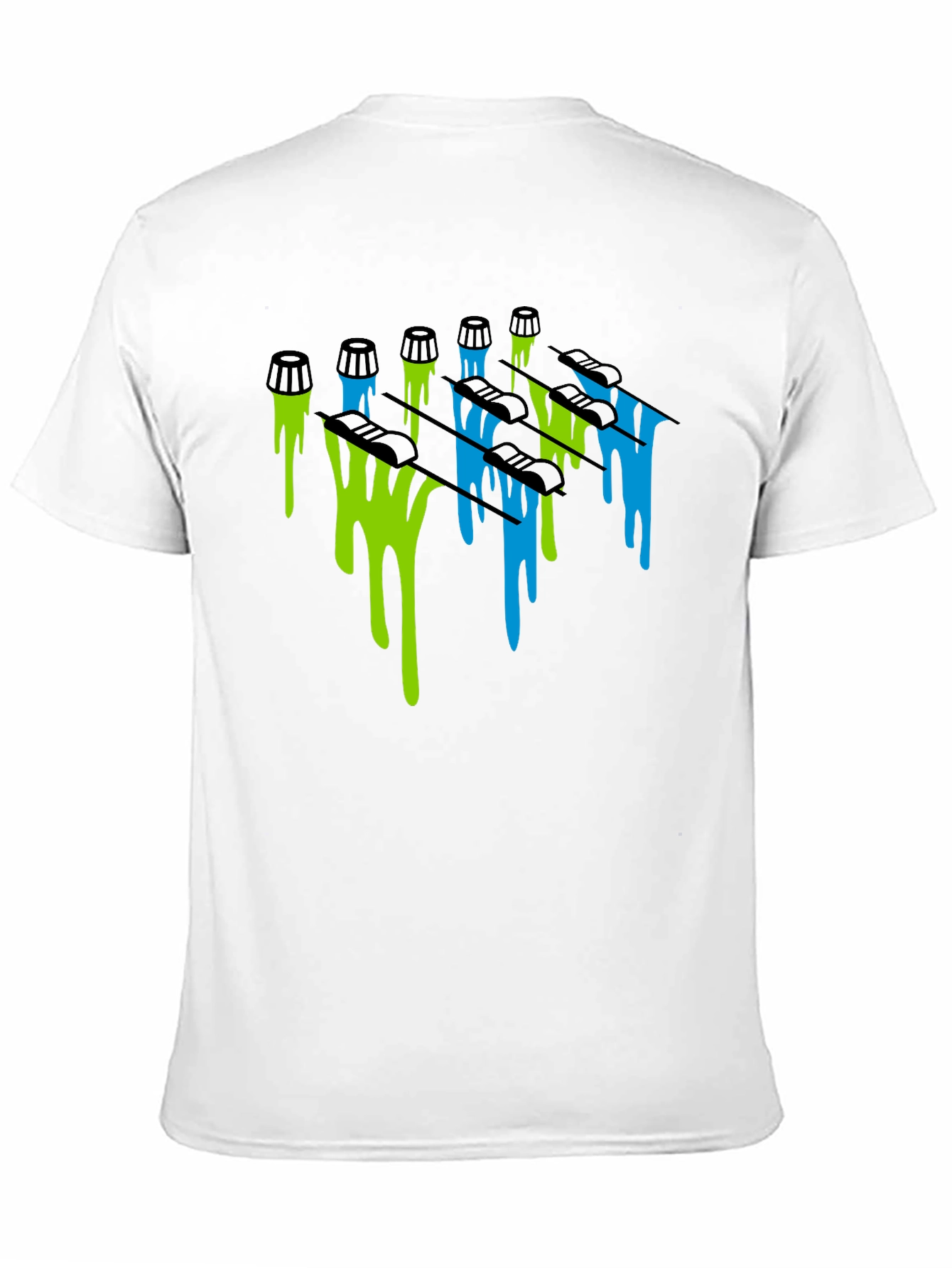 Dripping Skis Graphic Tee - Black Cotton Blend