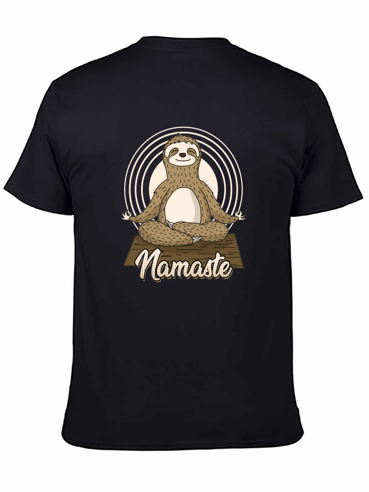 Namaste Sloth Yoga Black T-Shirt