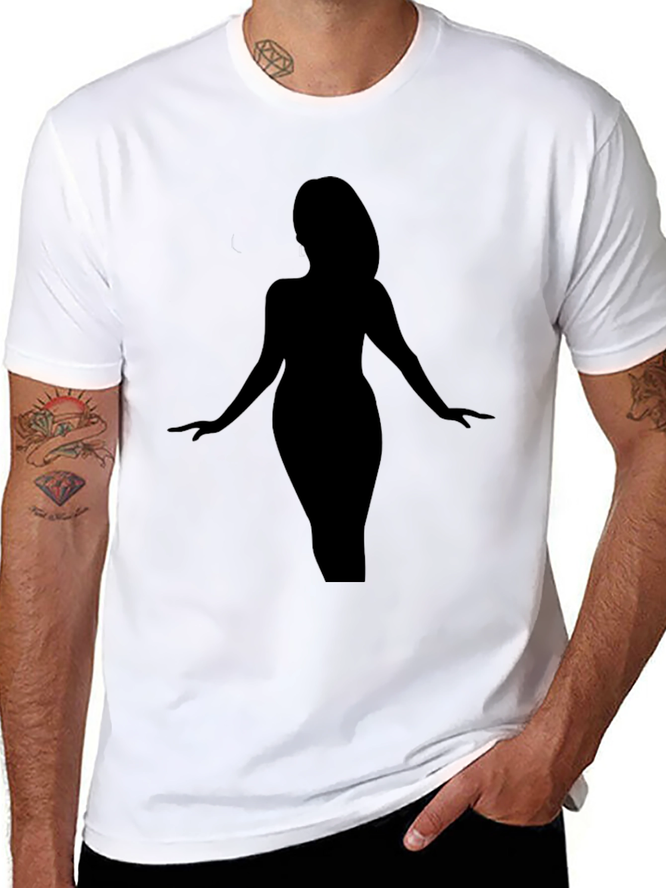 Silhouette Graphic Black T-Shirt