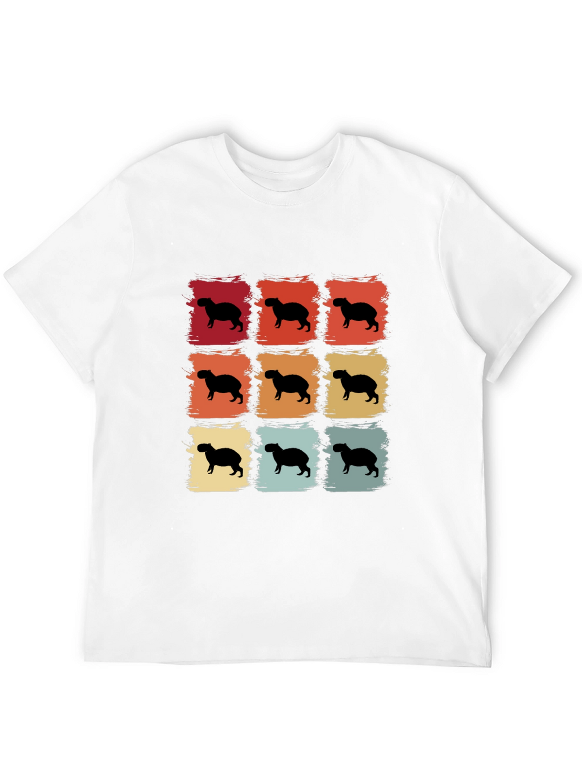 Capybara Retro Grid T-Shirt