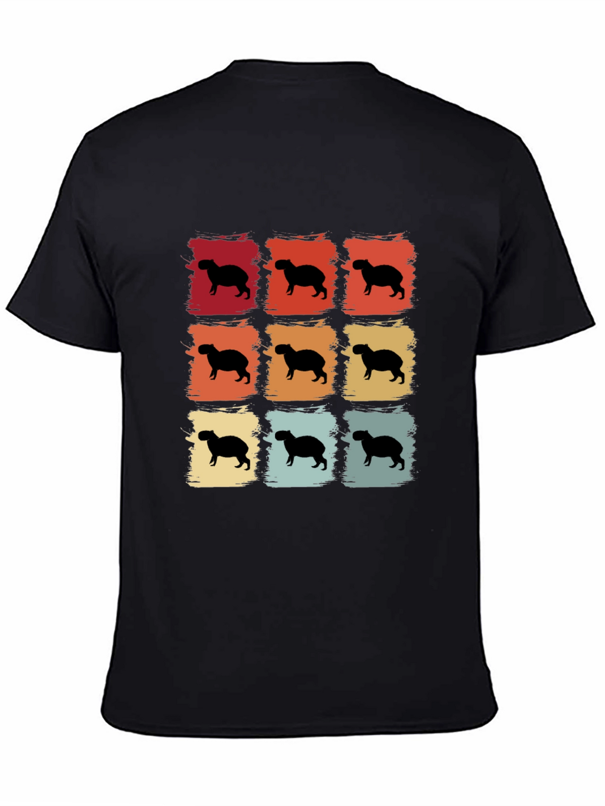Capybara Retro Grid T-Shirt