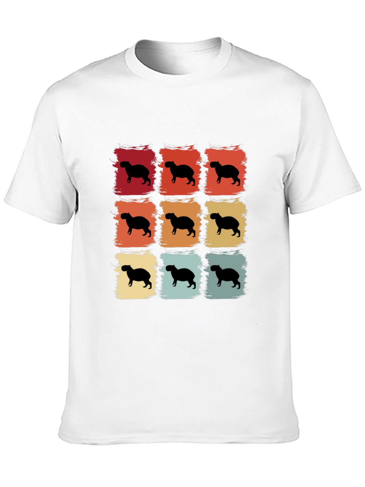 Capybara Retro Grid T-Shirt
