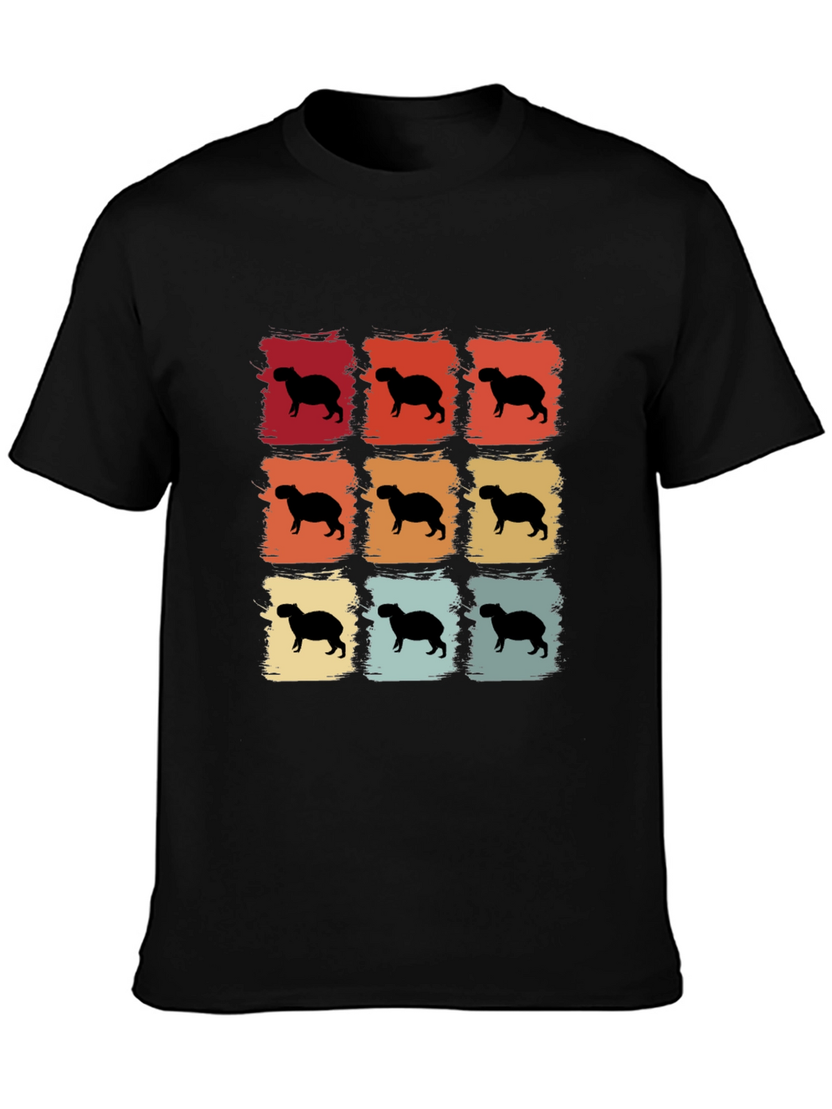 Capybara Retro Grid T-Shirt