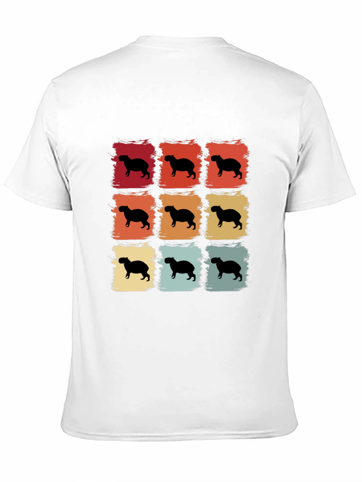 Capybara Retro Grid T-Shirt