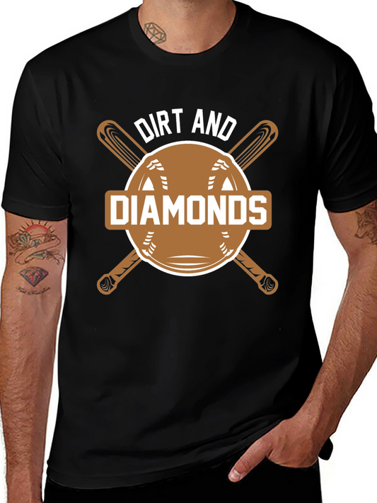 Dirt and Diamonds Baseball T-Shirt - Classic Sports Tee