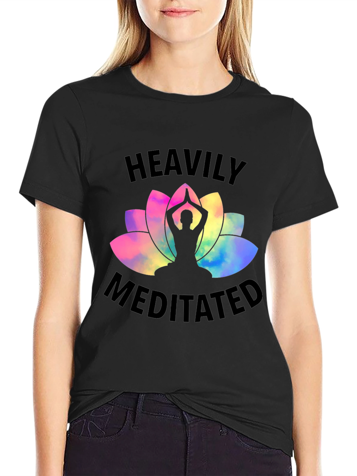 Heavily Meditated Yoga Lotus Graphic Tee