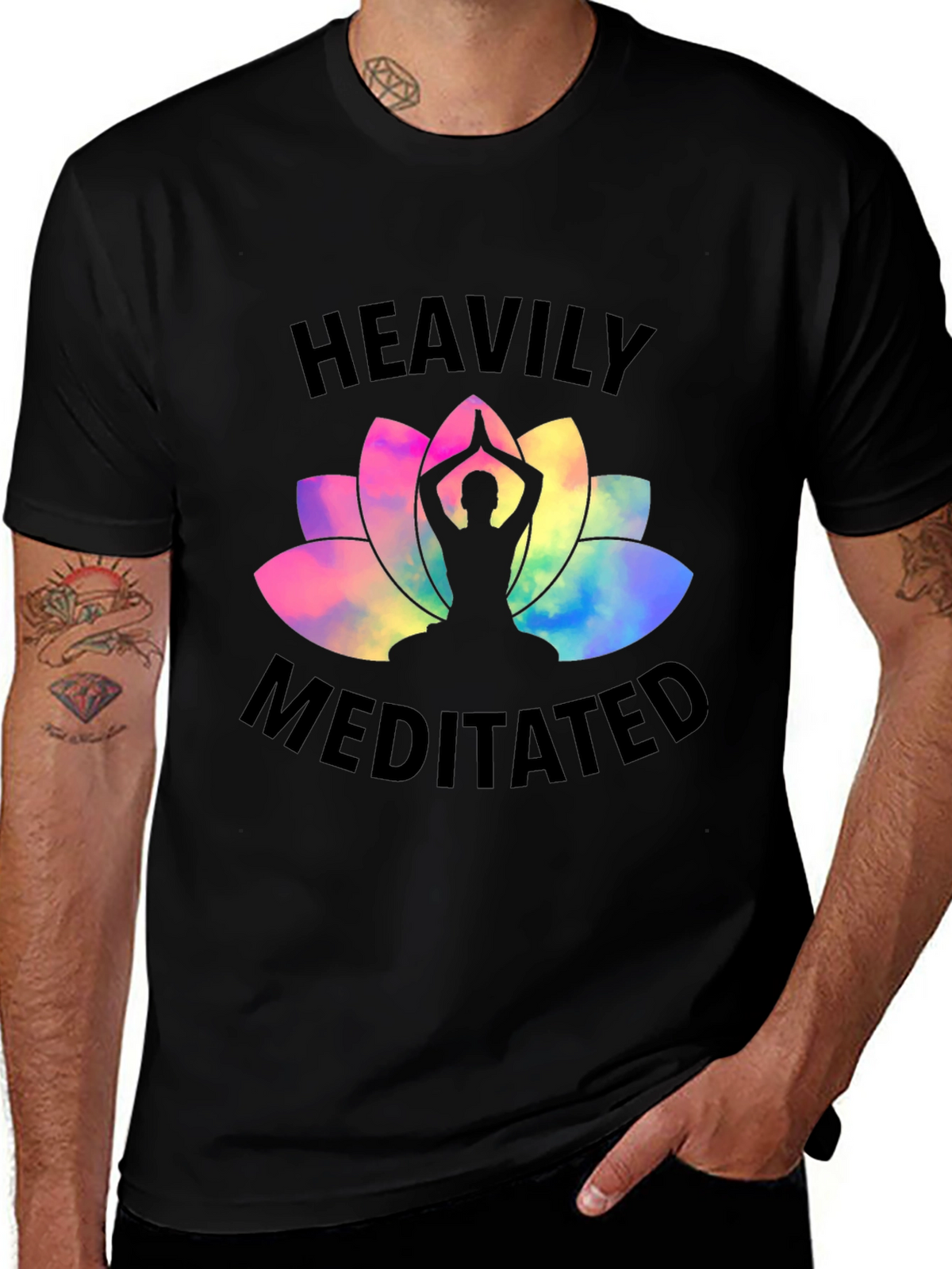 Heavily Meditated Yoga Lotus Graphic Tee