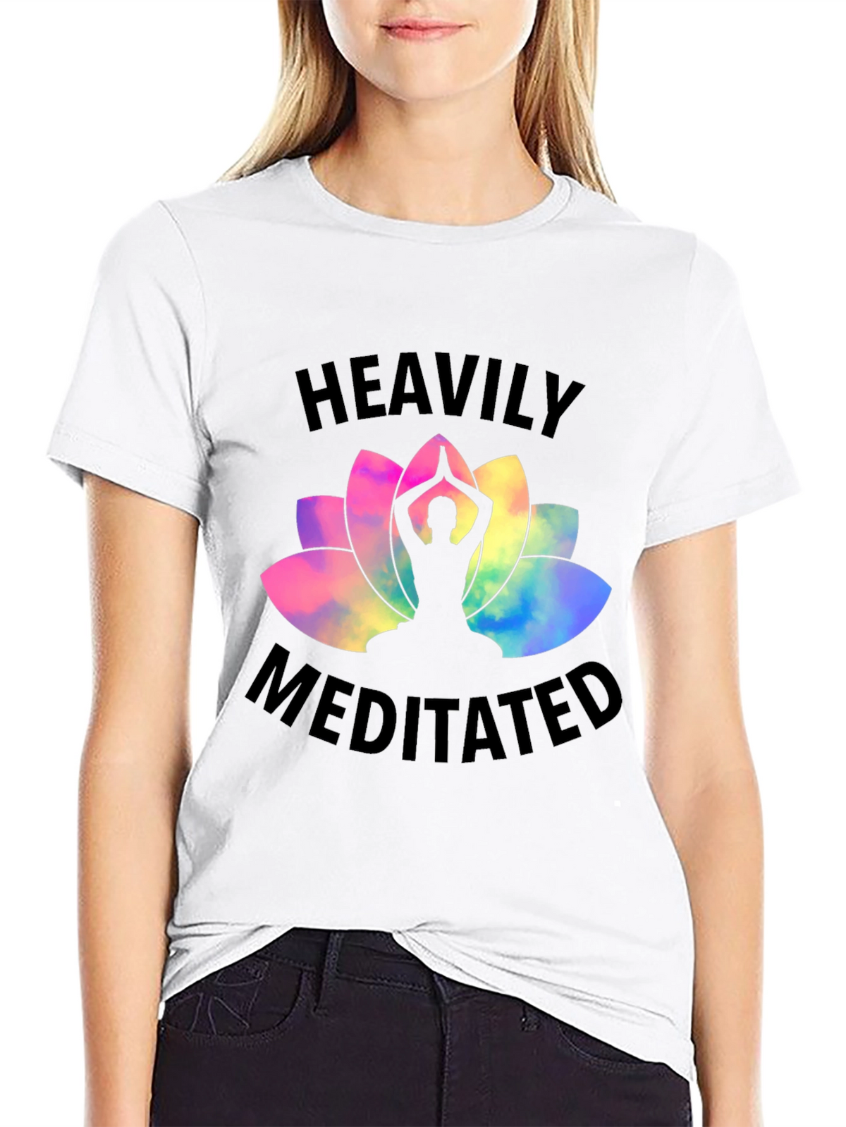 Heavily Meditated Yoga Lotus Graphic Tee