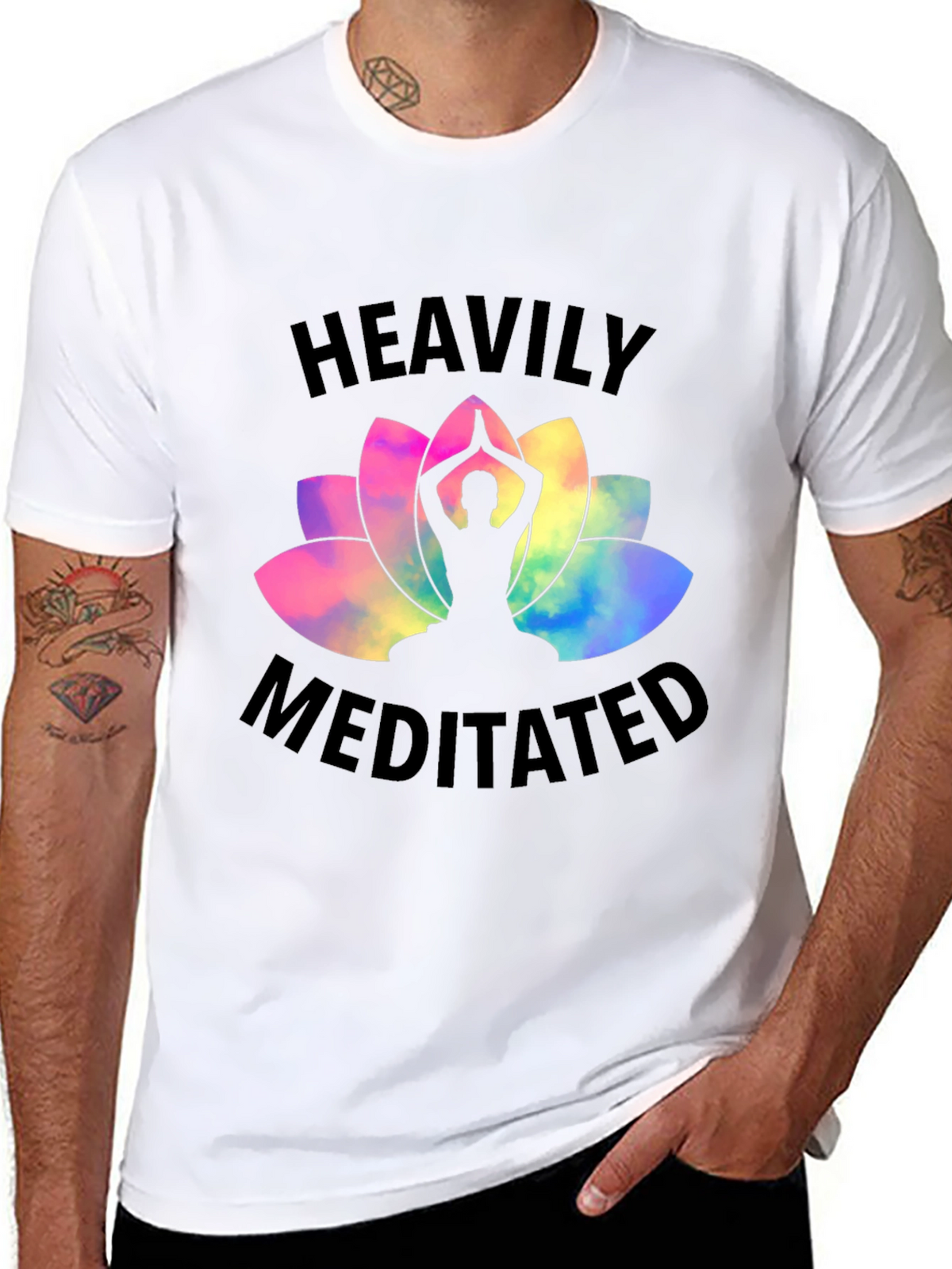 Heavily Meditated Yoga Lotus Graphic Tee