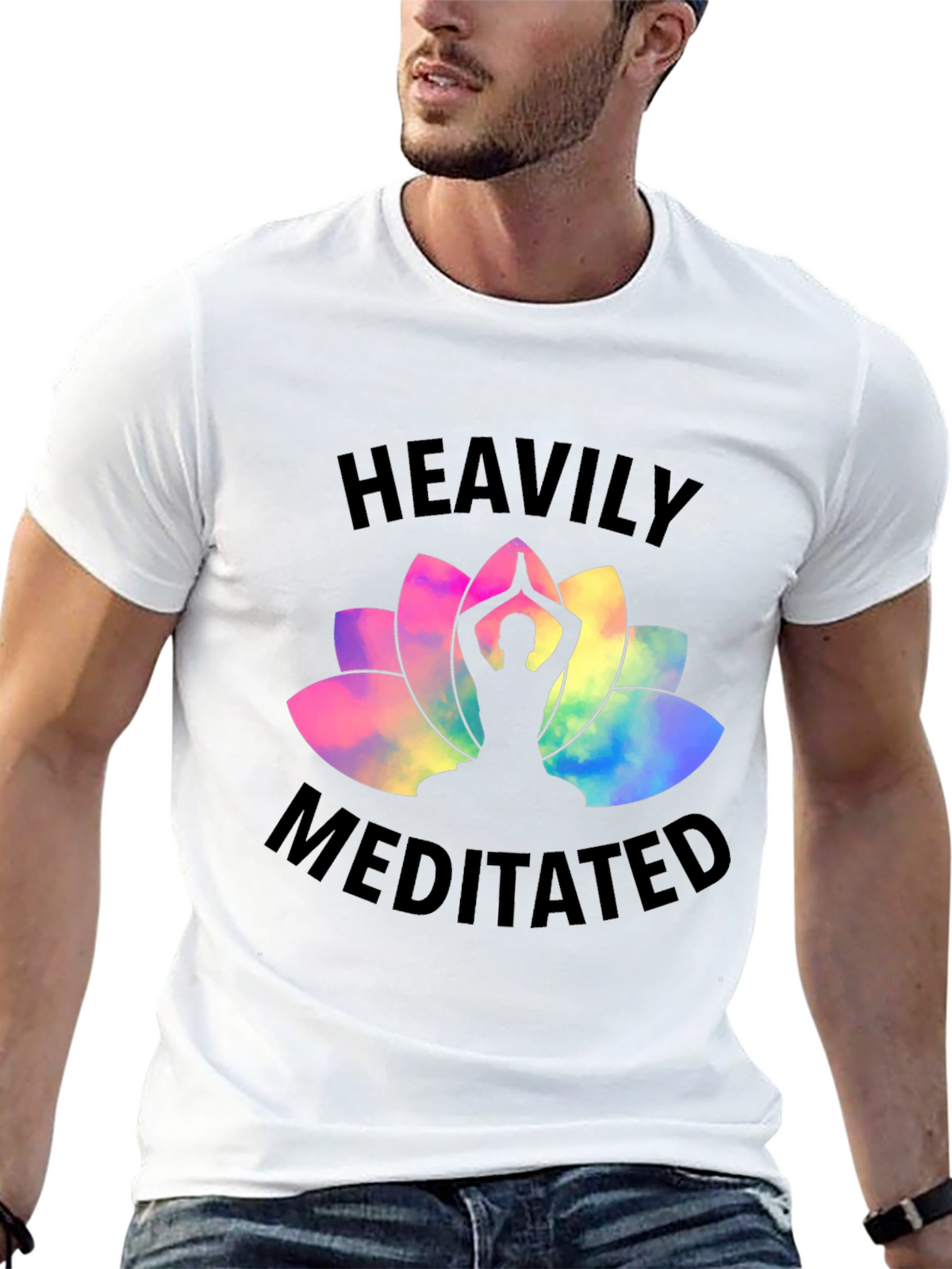 Heavily Meditated Yoga Lotus Graphic Tee