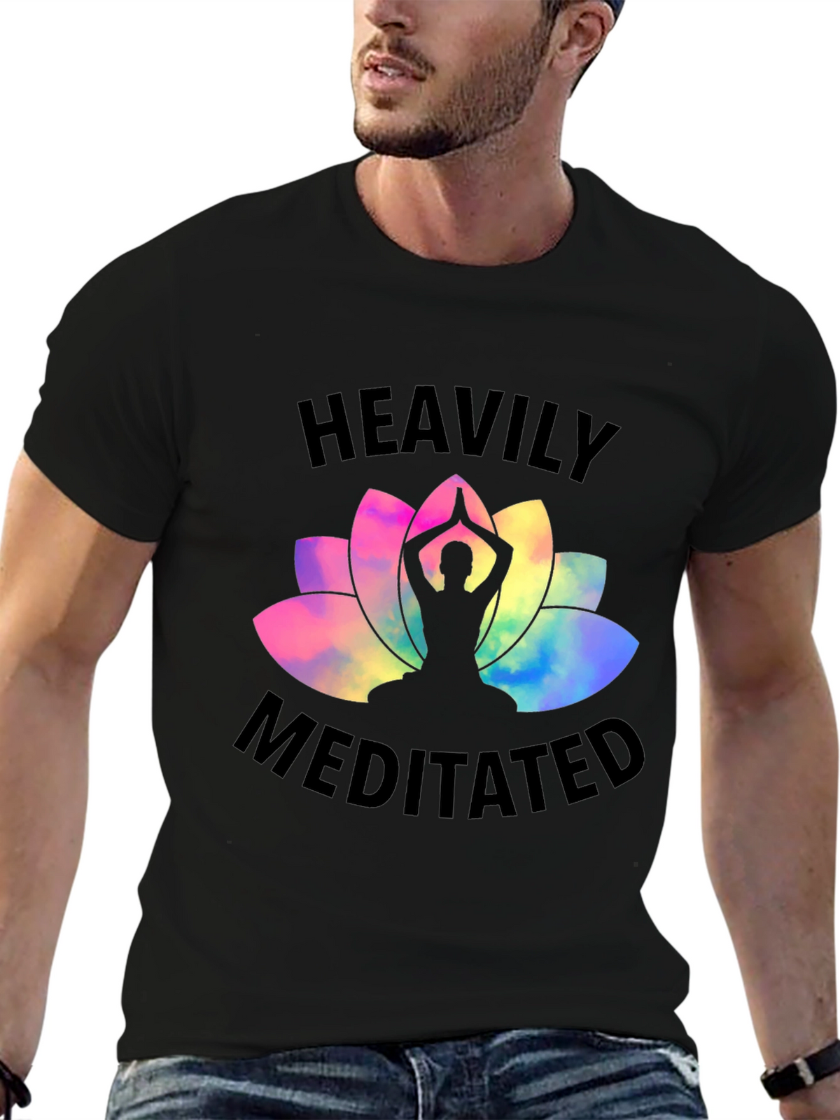 Heavily Meditated Yoga Lotus Graphic Tee