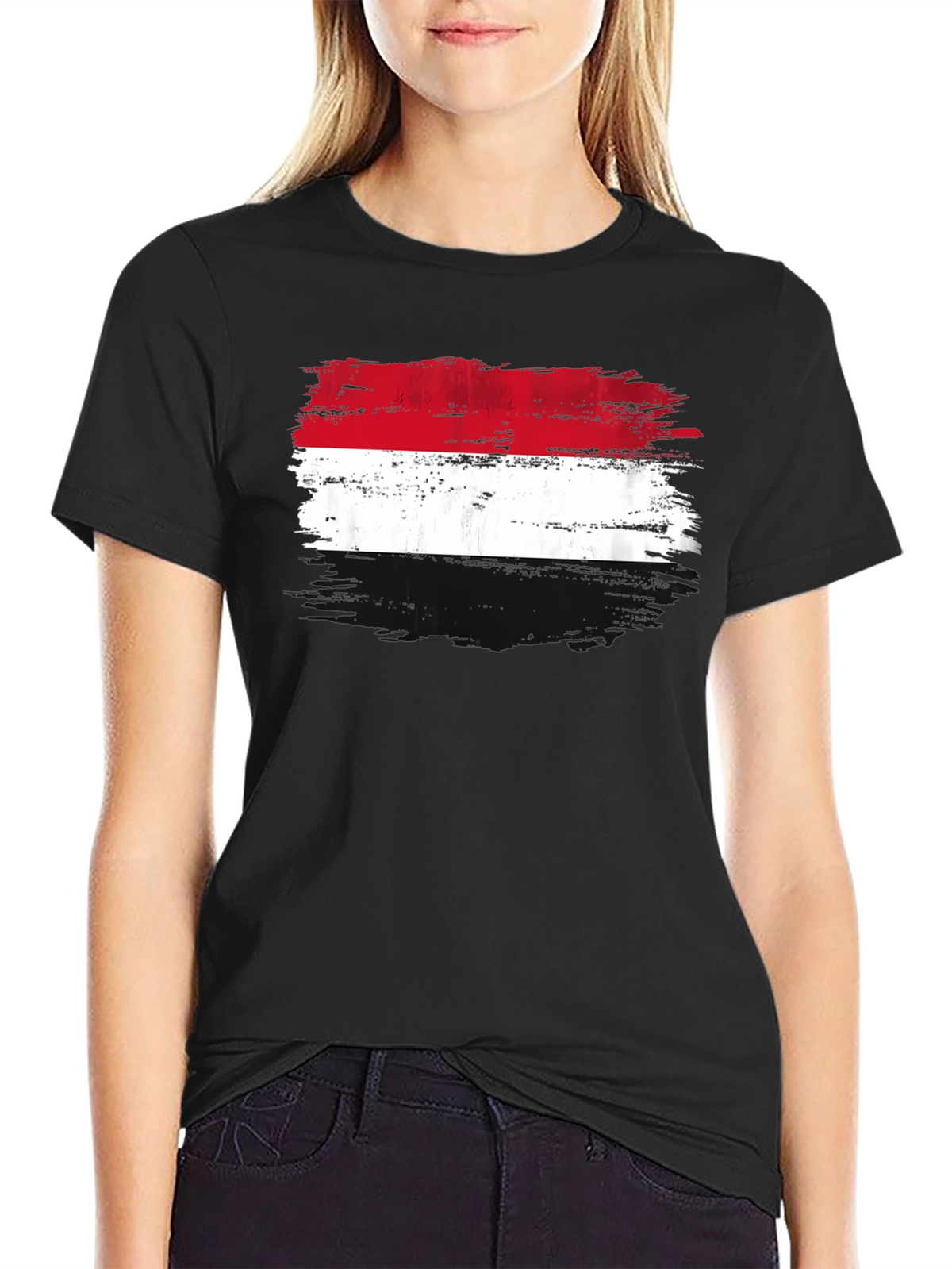 Indonesia Flag Distressed T-Shirt