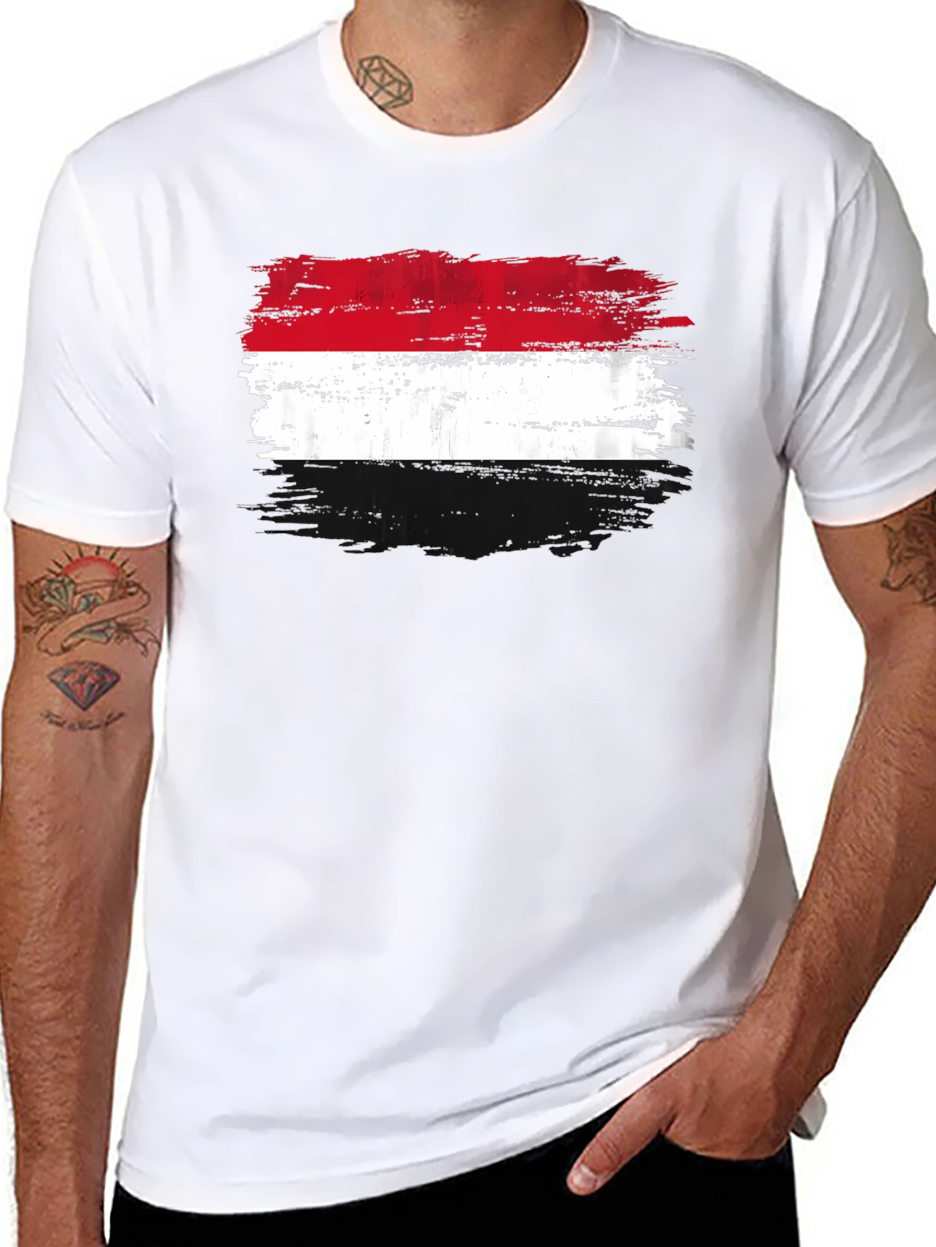 Indonesia Flag Distressed T-Shirt