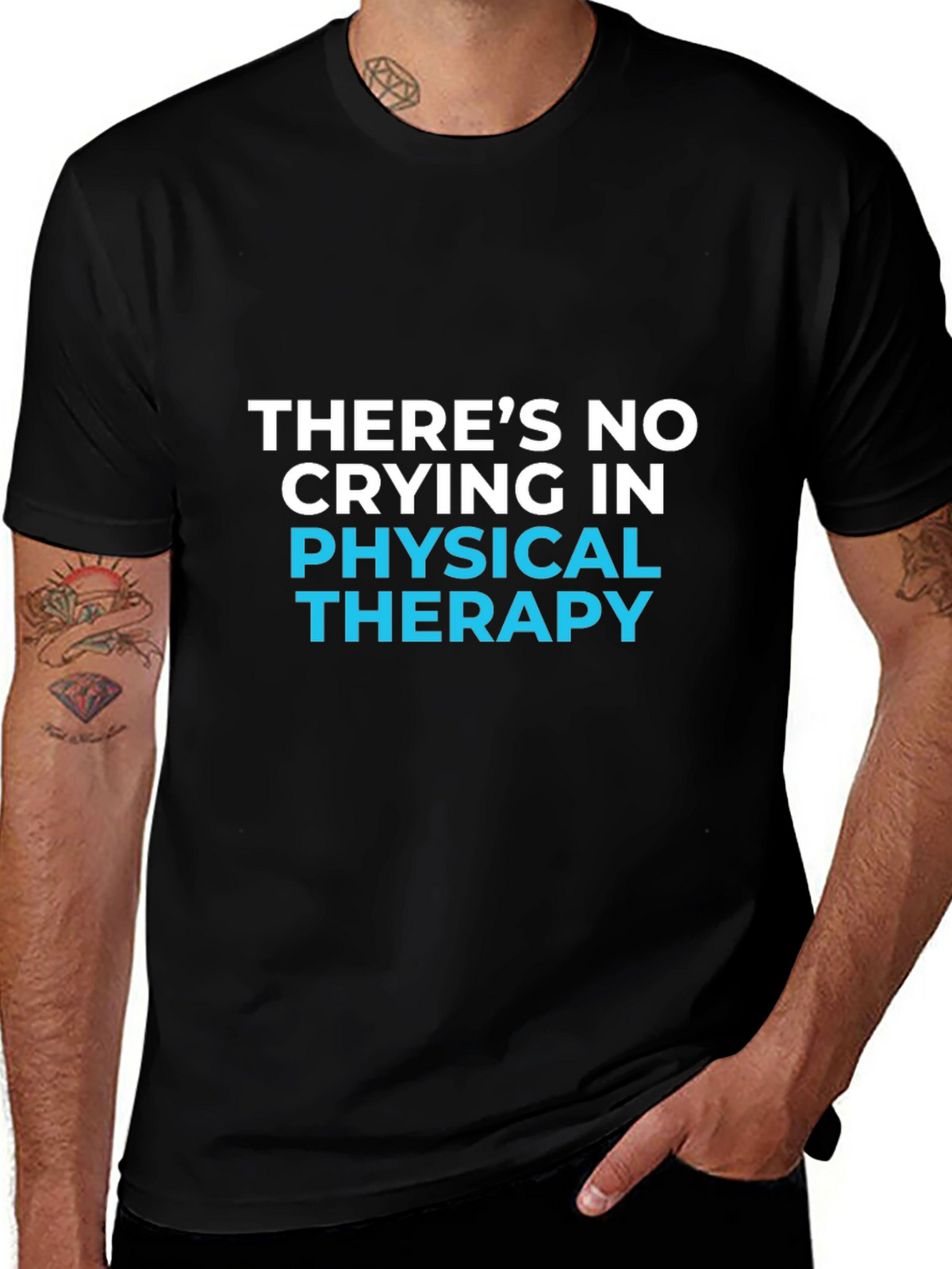 Funny Physical Therapy T-Shirt - No Crying