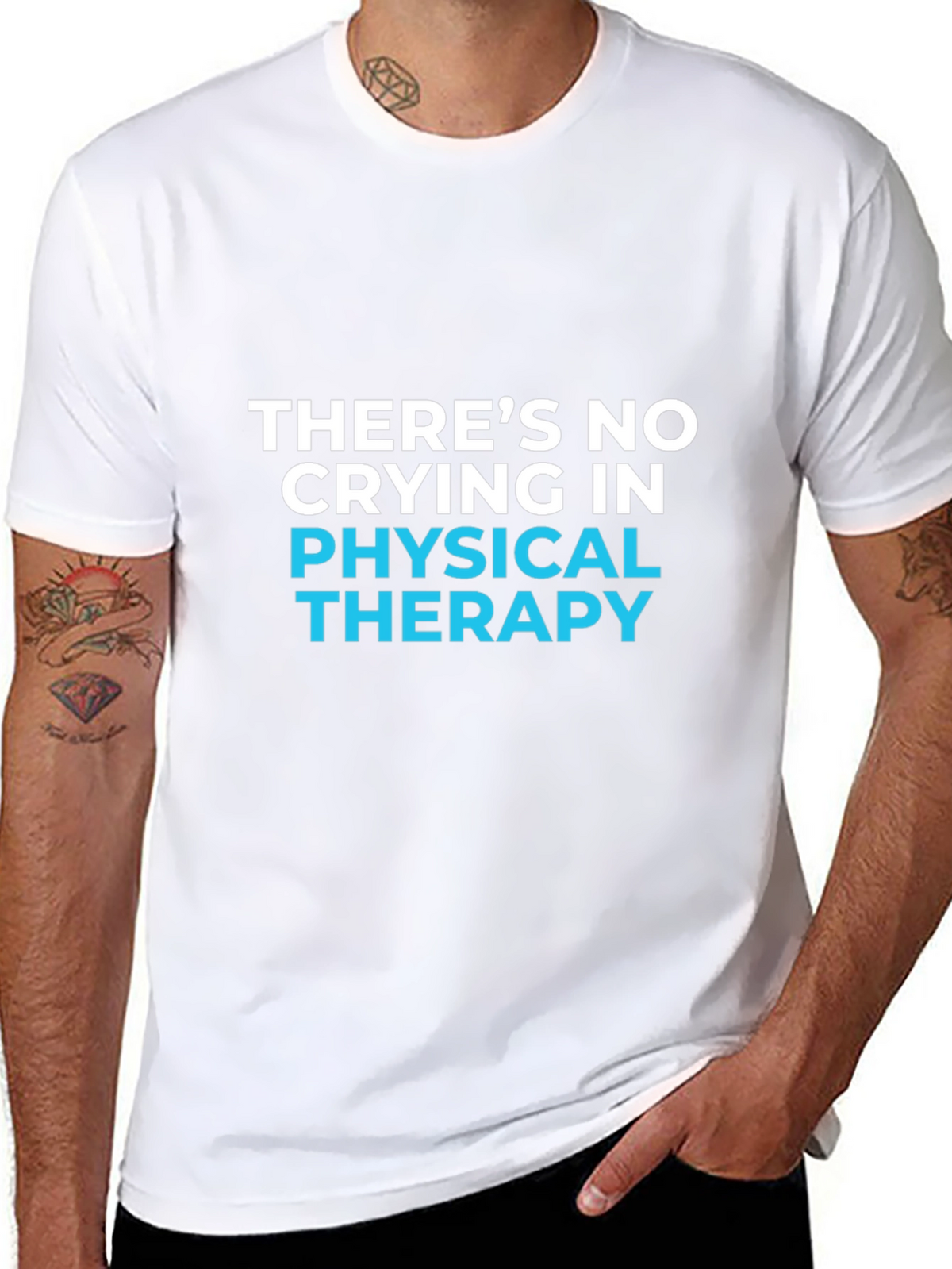 Funny Physical Therapy T-Shirt - No Crying