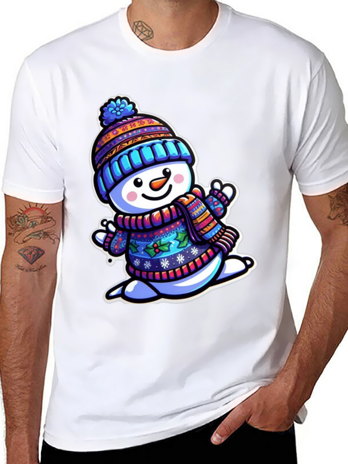 Festive Snowman Graphic Tee
